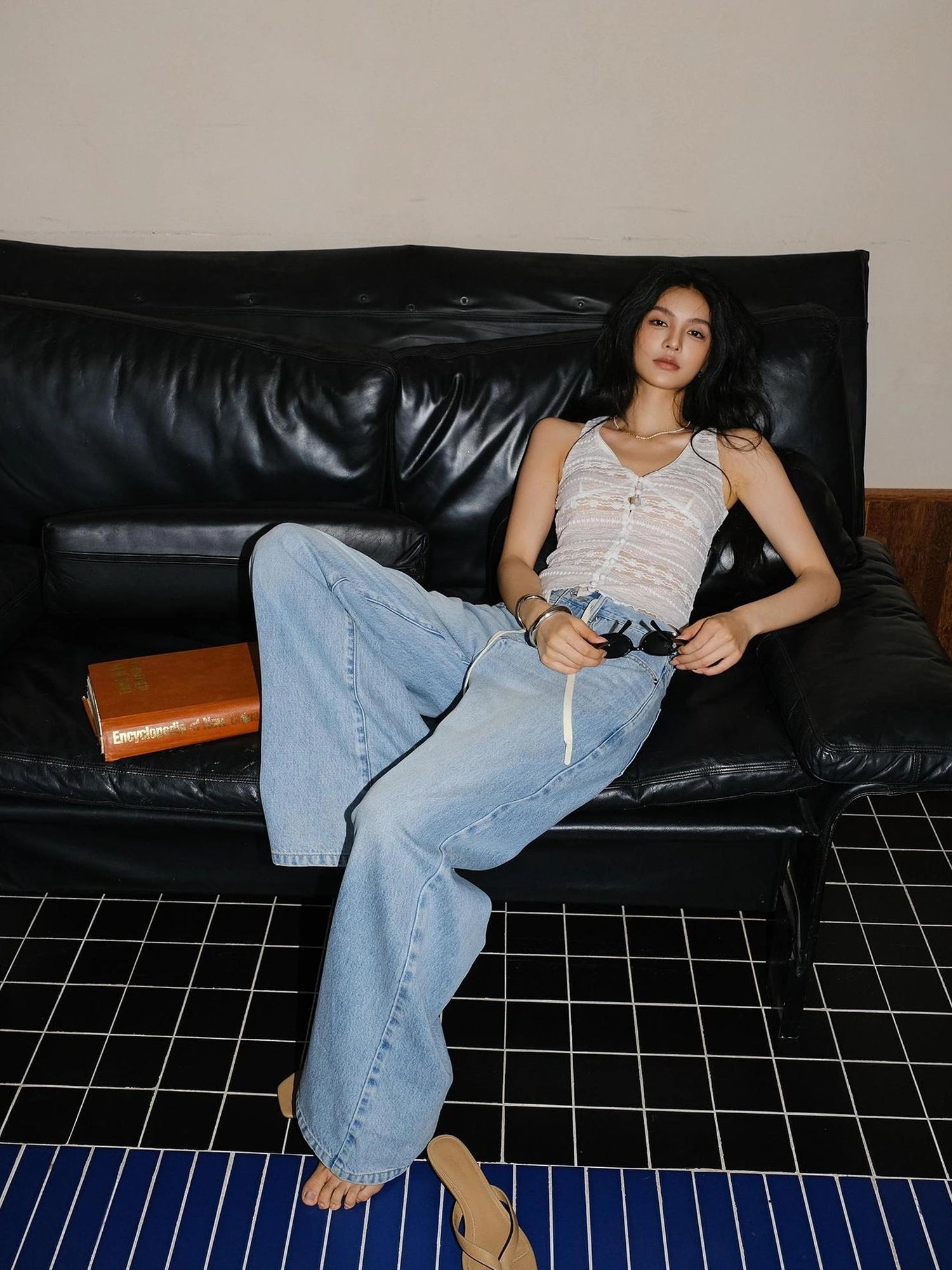 FU FRESH UP Vintage Washed Relaxed Straight Jeans