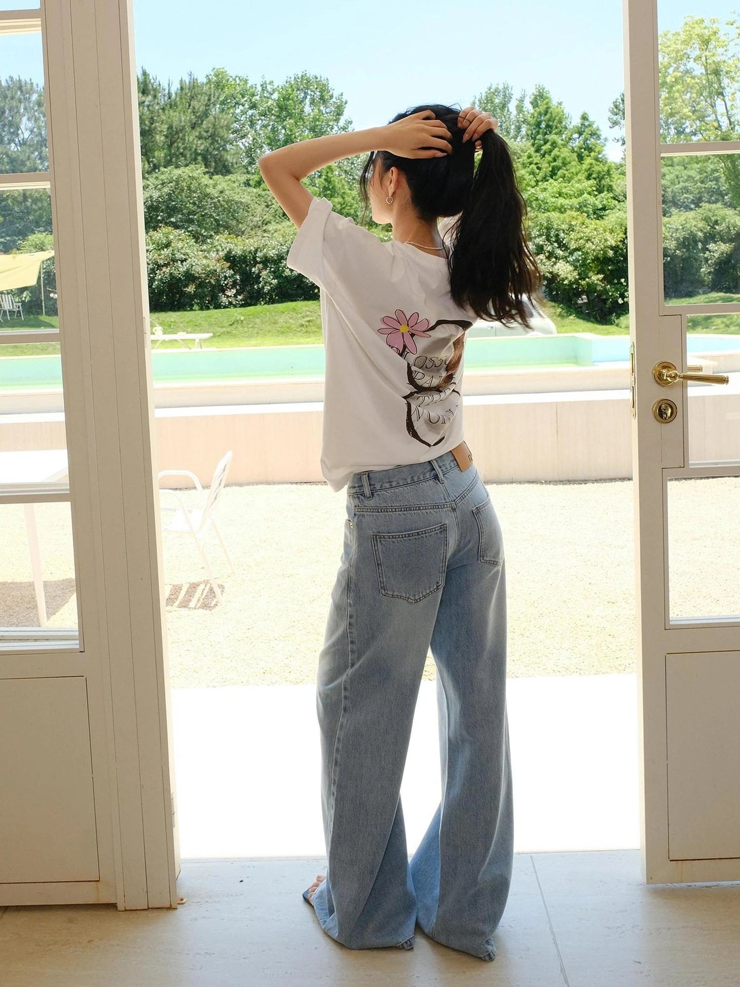 FU FRESH UP Vintage Washed Relaxed Straight Jeans