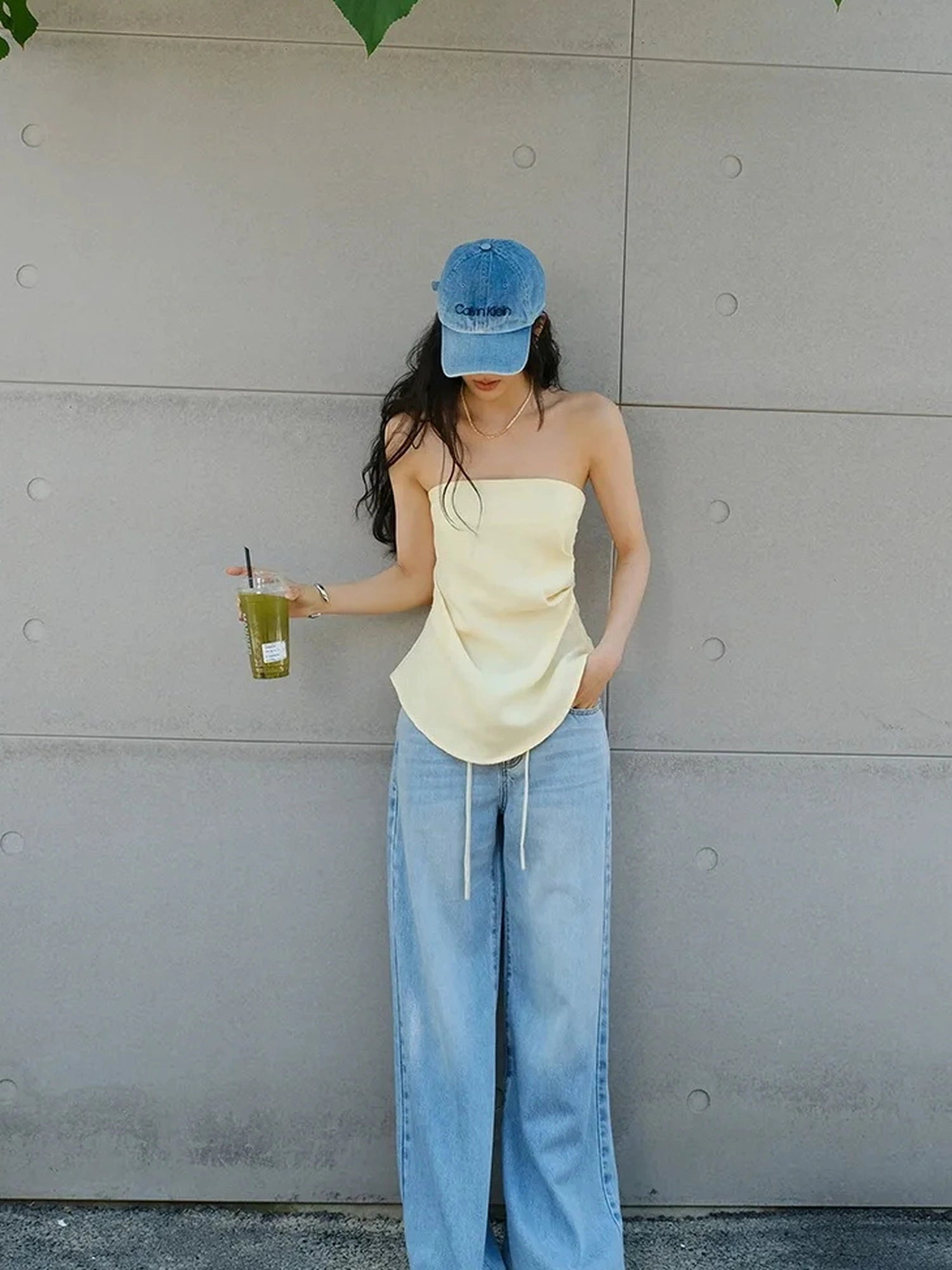 FU FRESH UP Vintage Washed Relaxed Straight Jeans