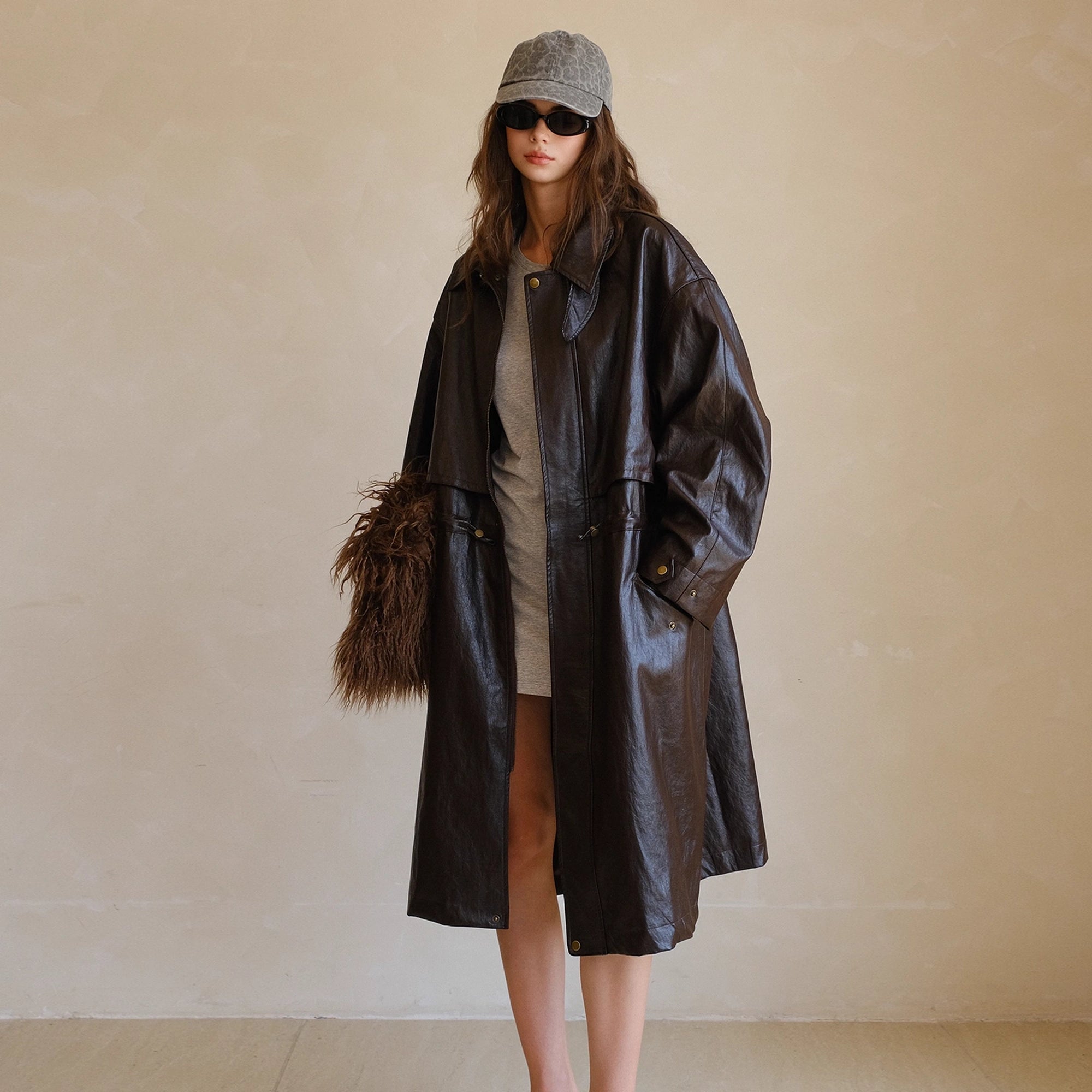 FU_FRESH_UP_Vintage_Waxed_Pu_Trench_Coat_With_Waist_Tie_MISSTT