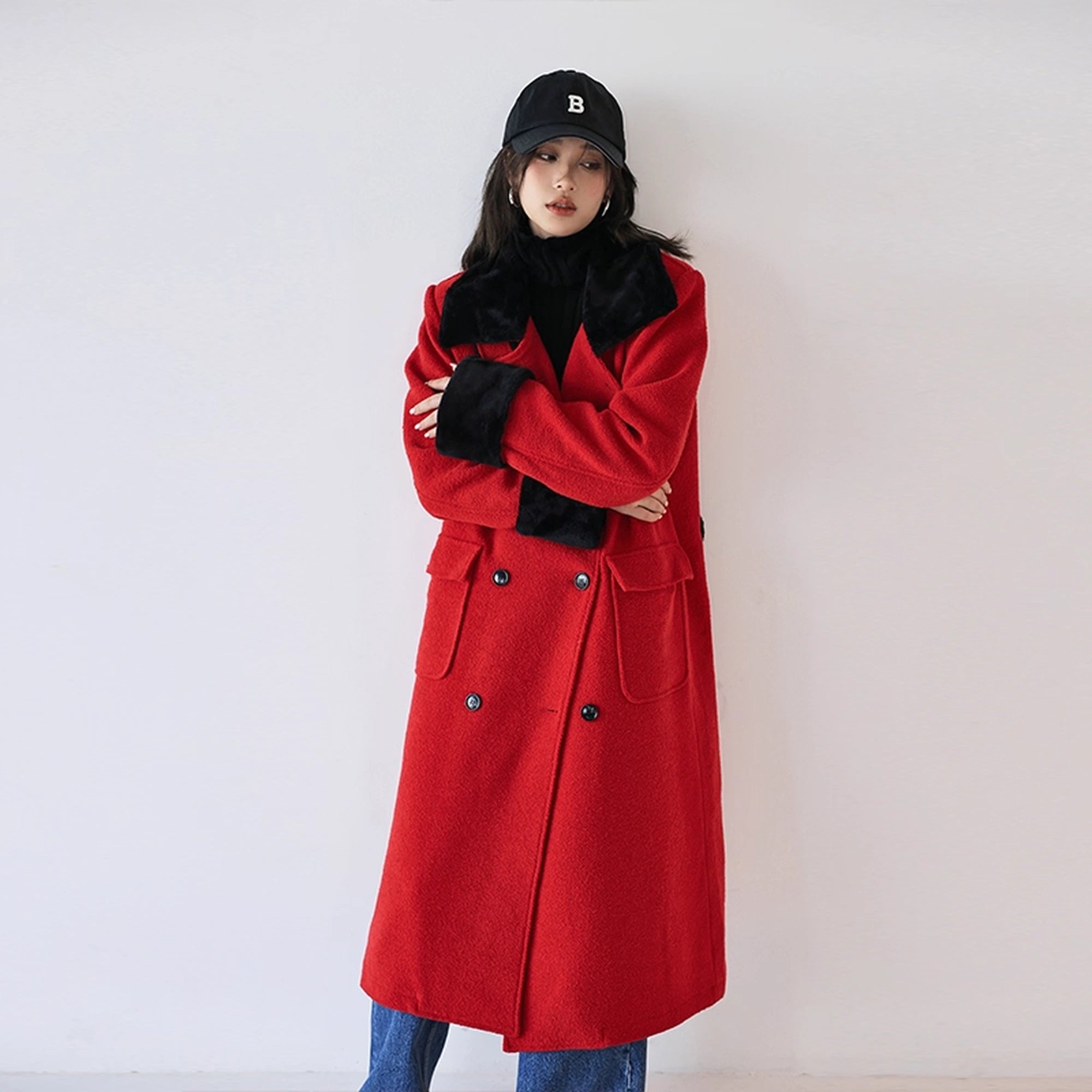 FU_FRESH_UP_Vintage_Wool_Blend_Coat_With_Rabbit_Hair_Trim_MISSTT