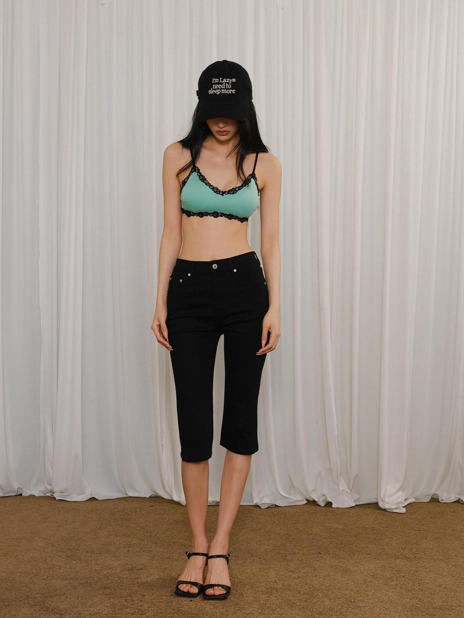 FU FRESH UP Washed High Waist Slim Women&