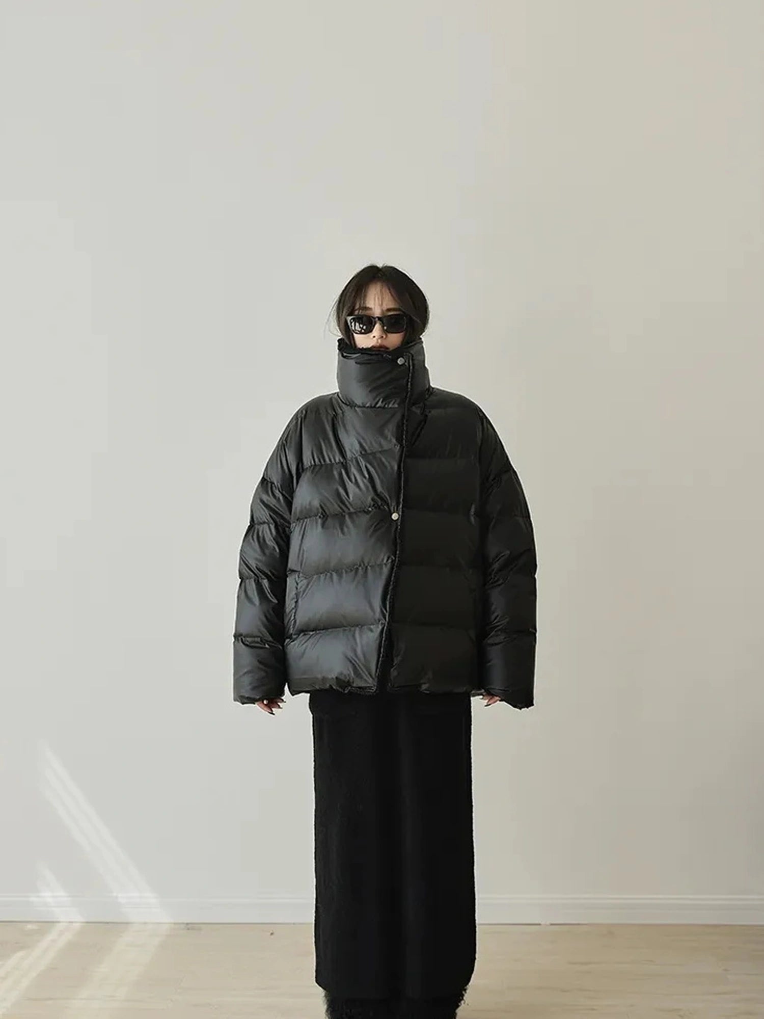 FU FRESH UP Waterproof Quilted Lamb Collar Puffer Jacket