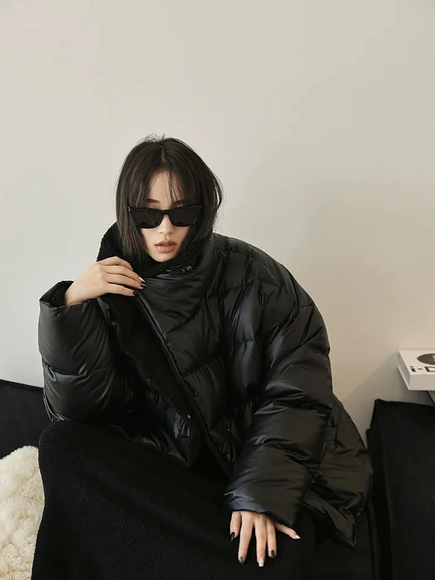 FU FRESH UP Waterproof Quilted Lamb Collar Puffer Jacket