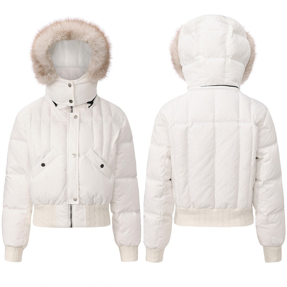 FayChui_Fur_Collar_Cinched_Waist_Hooded_600fp_White_Duck_Down_Women&