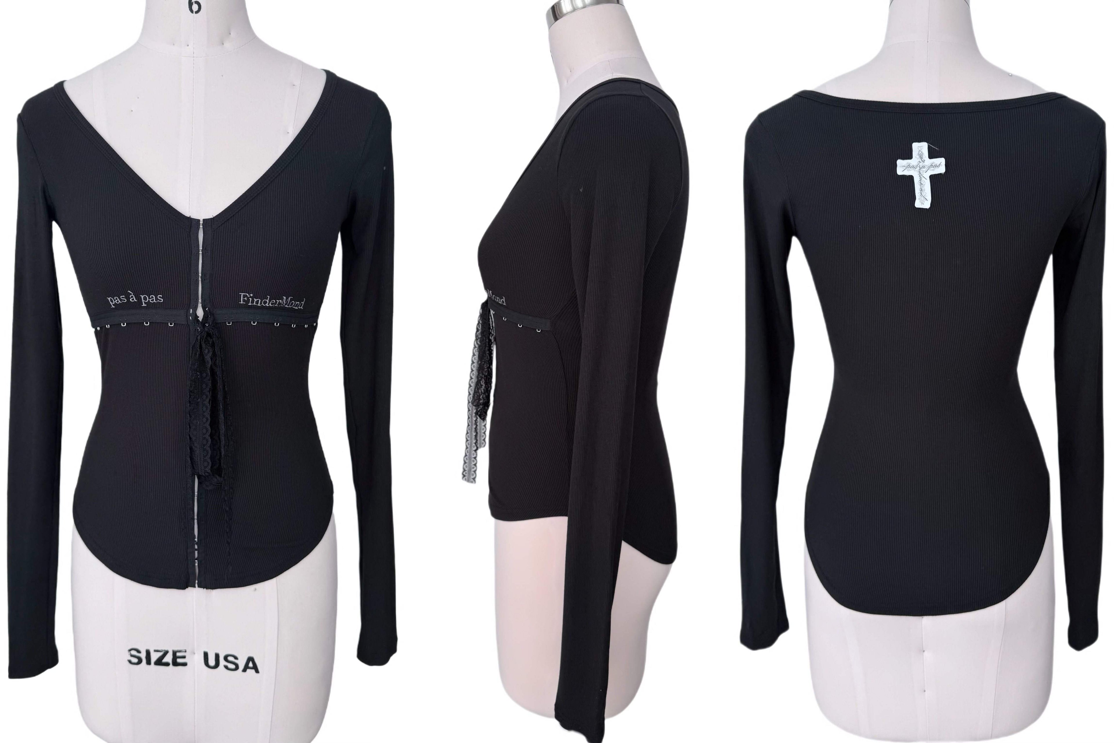 FinderMond_FM_Black_And_White_Embroidered_Lace_Cross_Hook_Women&
