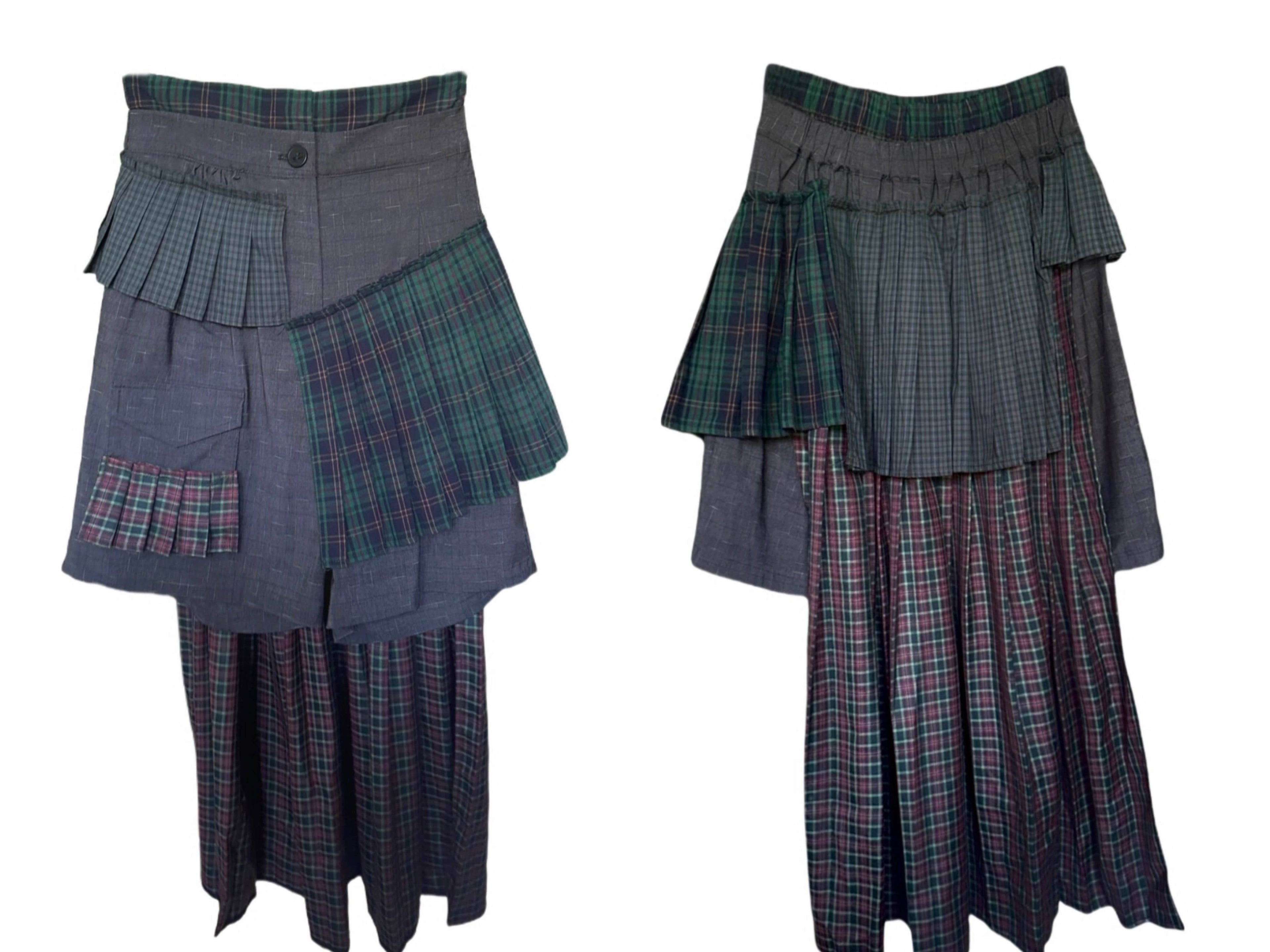 FinderMond_FM_Checked_Sailor_Collar_Multi_Layered_Women&