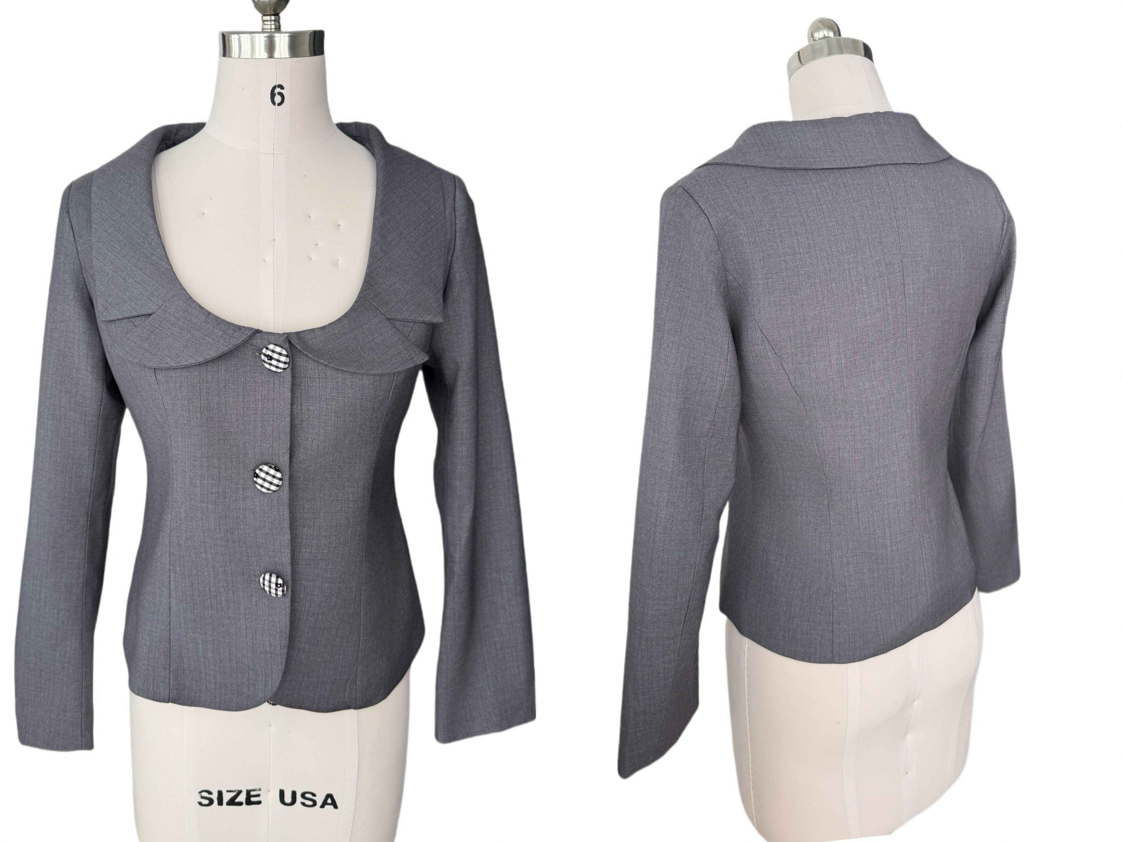 FinderMond_FM_Gray_Low_Neck_Waist_Cinched_Hip_Hugging_Girlish_Women&
