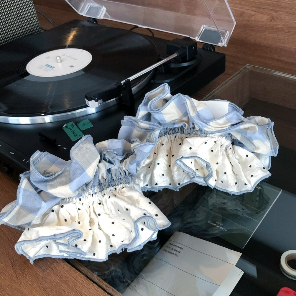 FinderMond_FM_Ruffled_Polka_Dot_Patchwork_Blue_Plaid_Women&