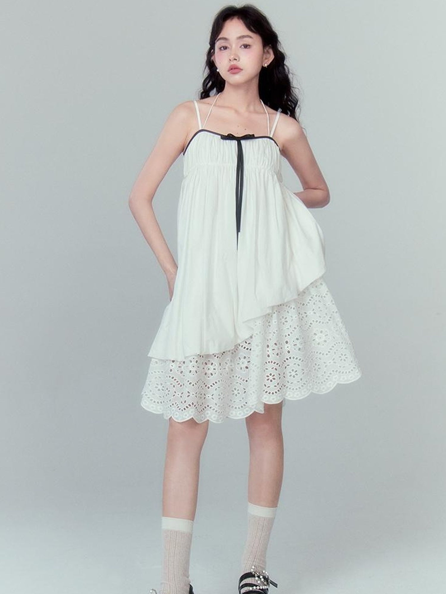 DIDDI MODA Floral Bloom Sheath Dress With Layered Tulle Hem