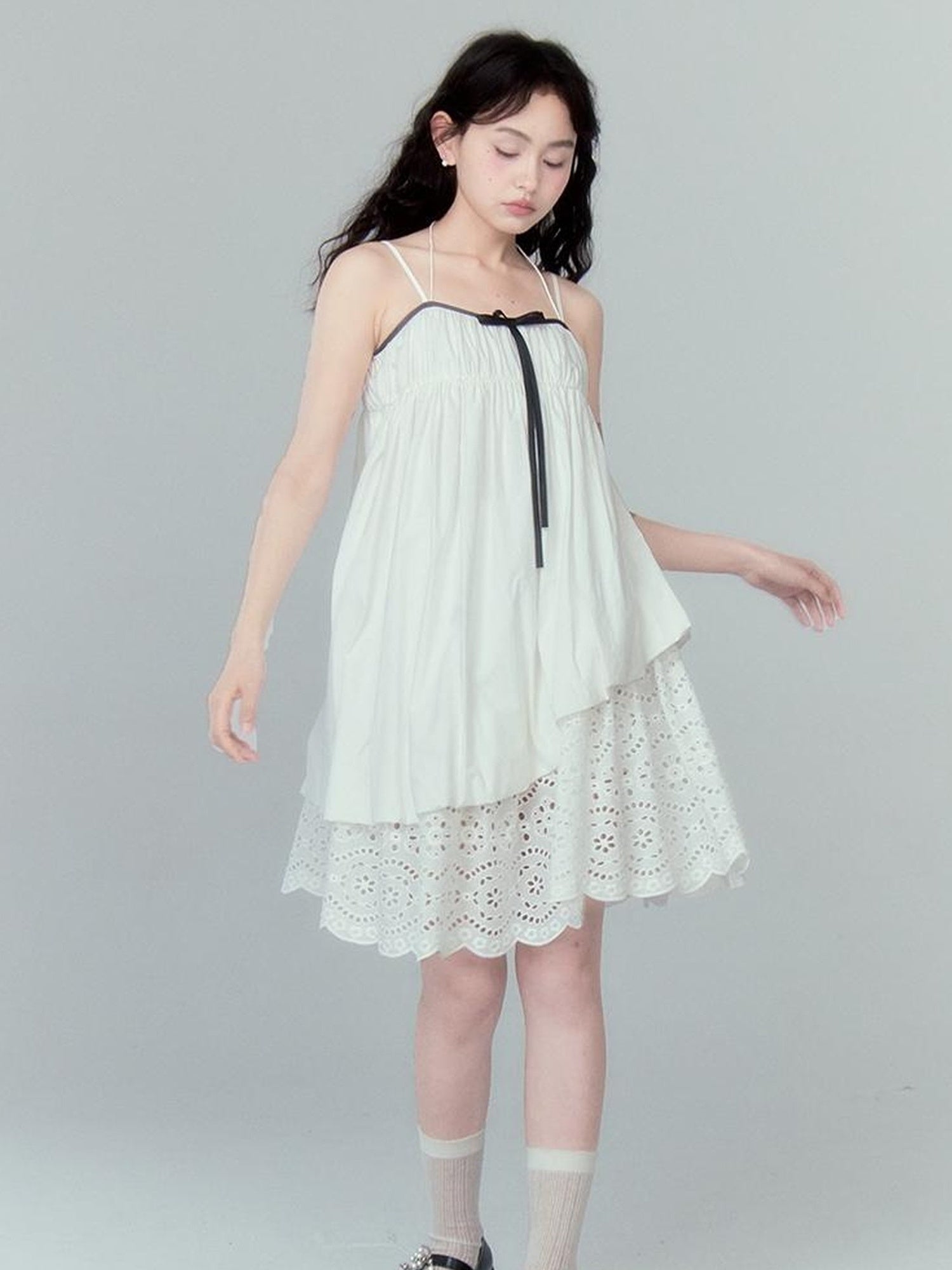 DIDDI MODA Floral Bloom Sheath Dress With Layered Tulle Hem