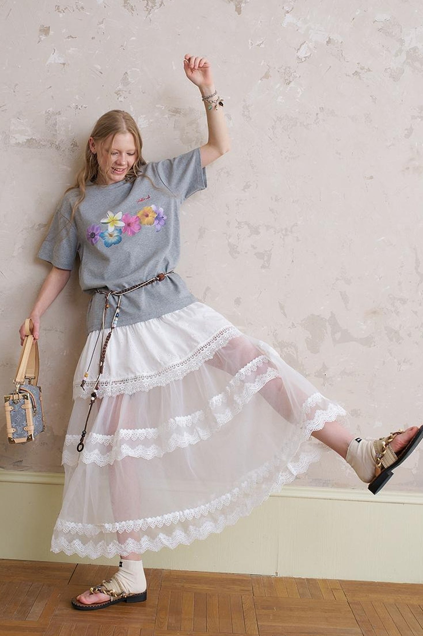 DIDDI MODA Floral Cutout Crop Top With Drawstring Waist Matching Shorts Pants Set