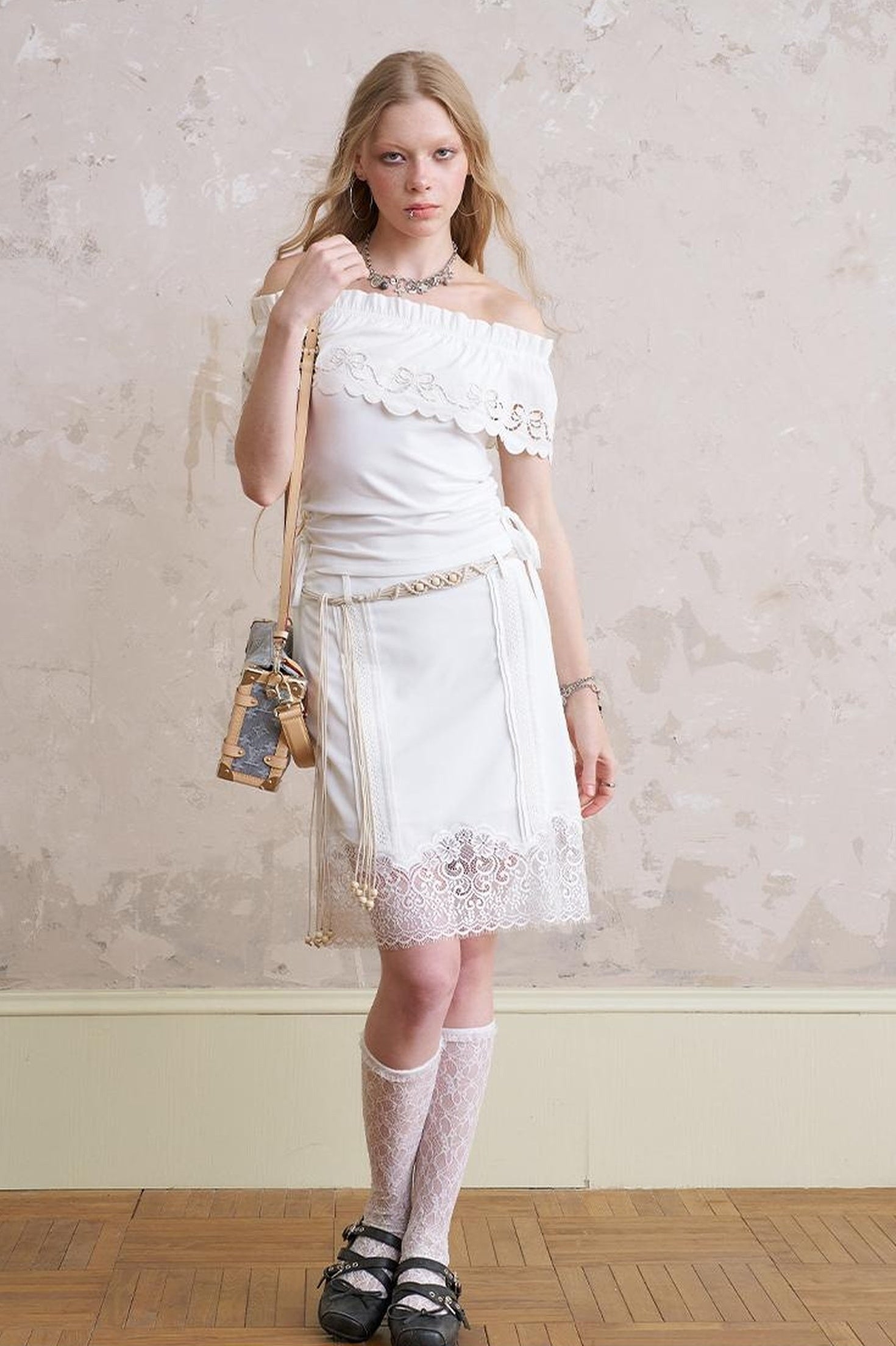 DIDDI MODA Floral Cutout Crop Top With Drawstring Waist Matching Shorts Pants Set