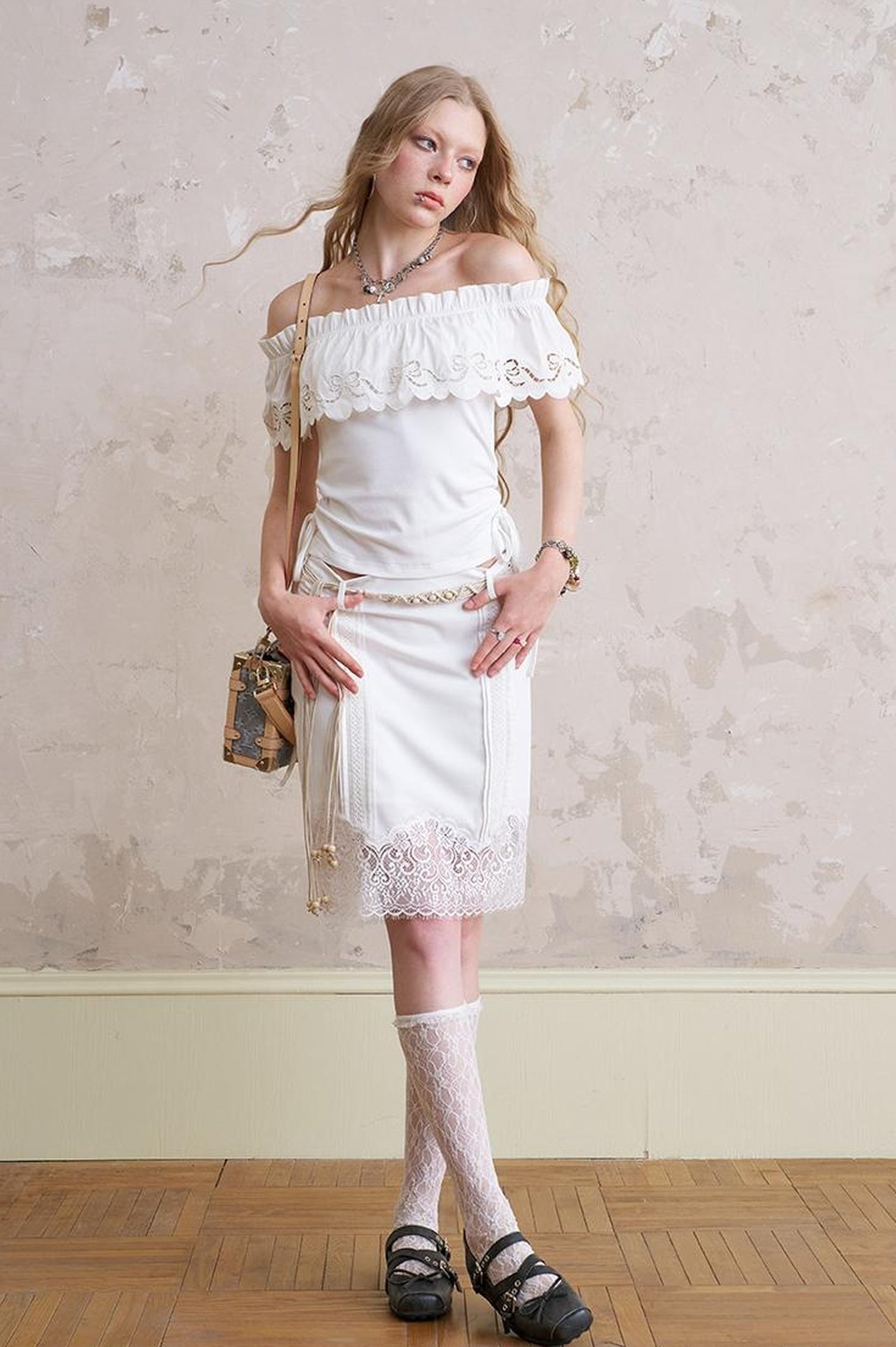 DIDDI MODA Floral Cutout Crop Top With Drawstring Waist Matching Shorts Pants Set