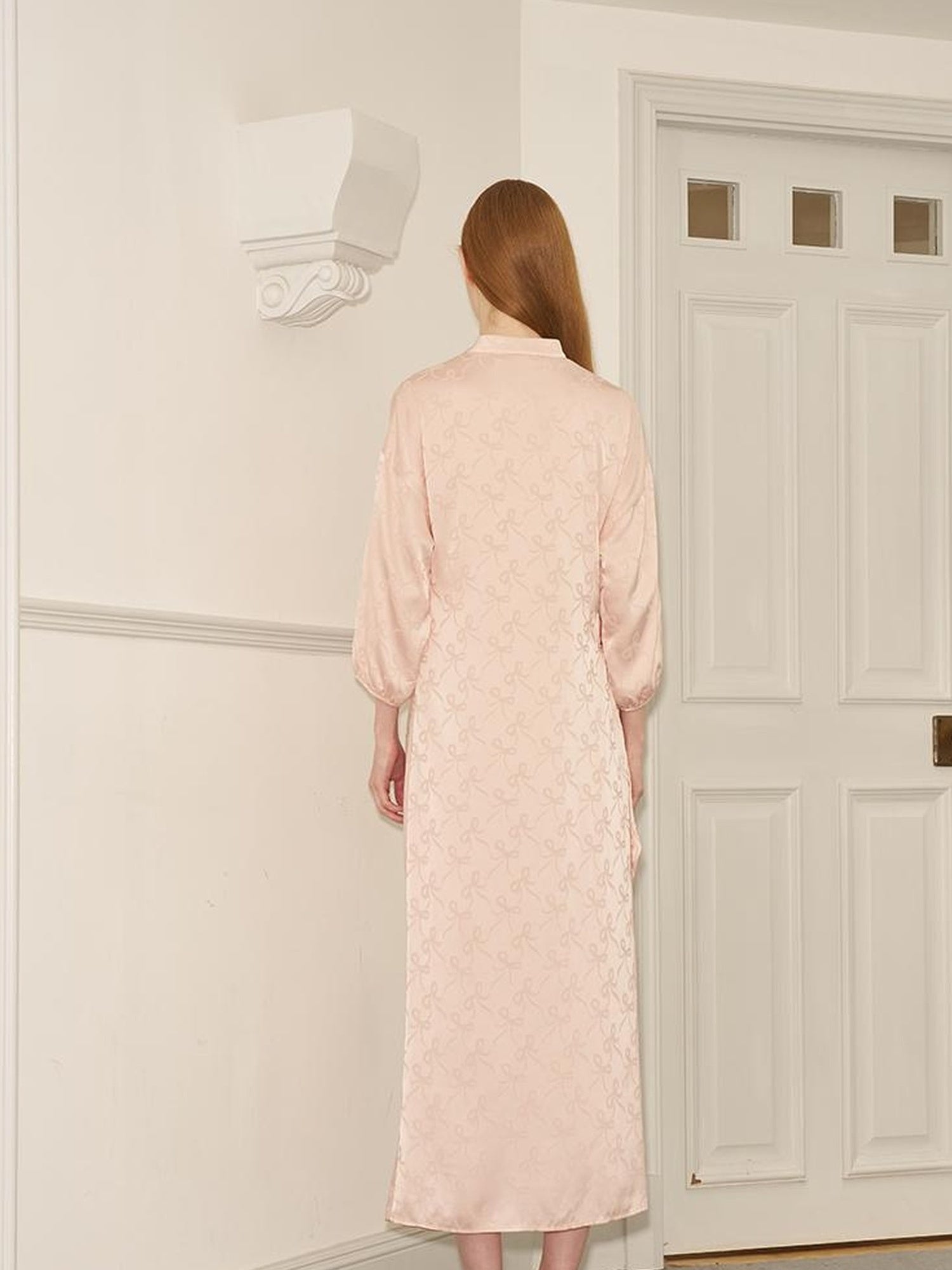 DIDDI MODA Floral Embroidered Asymmetric Qipao Dress With Side Slit