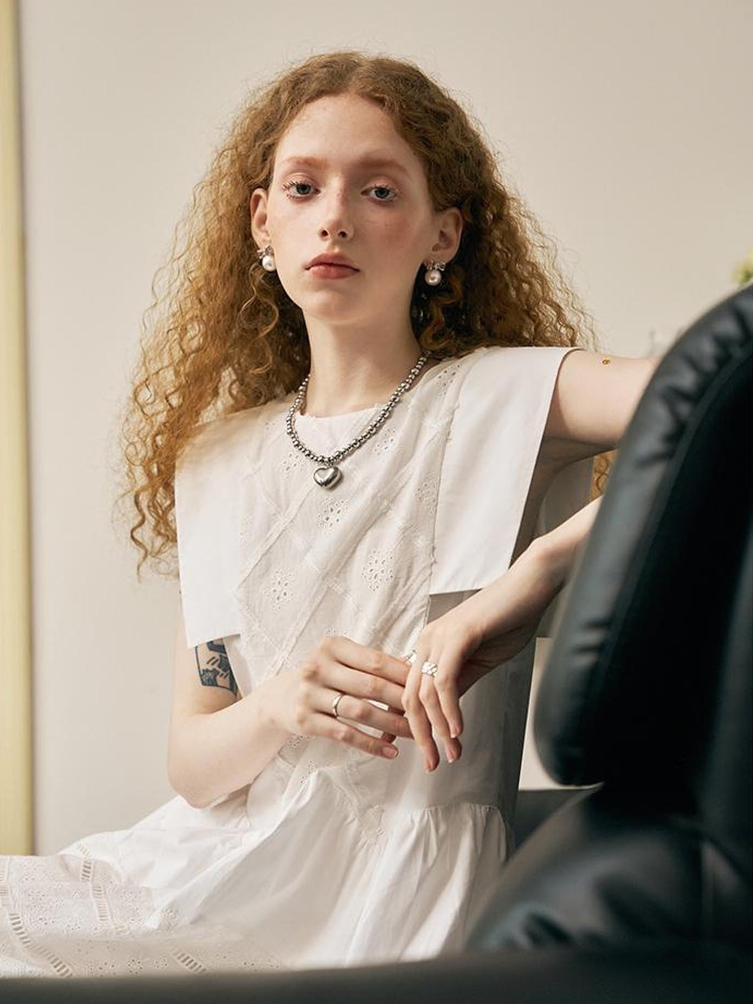 DIDDI MODA Floral Lace French Sleeve Dress