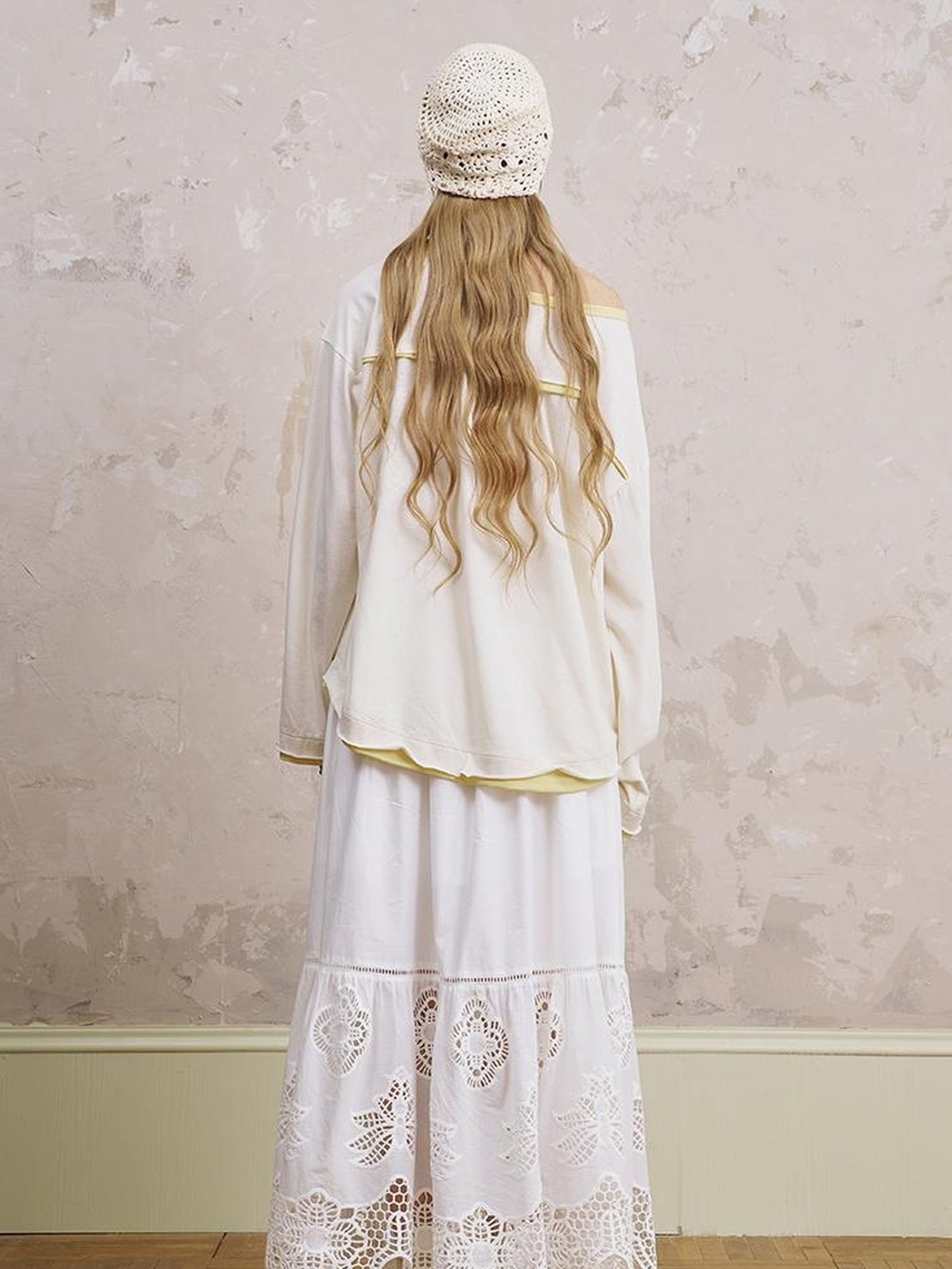 DIDDI MODA Floral Laze Collar Tie Loose Tee