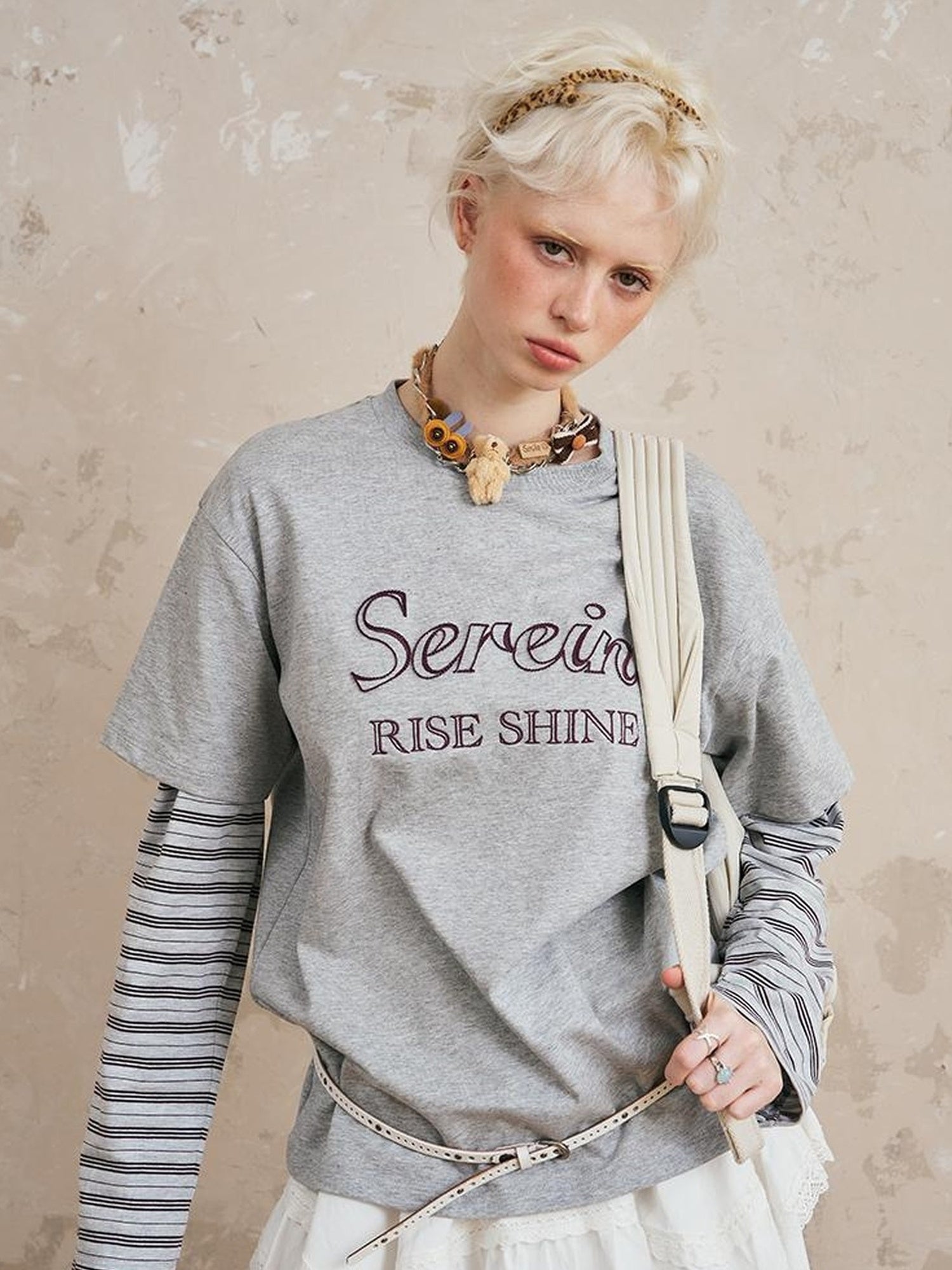 DIDDI MODA Floral Off Shoulder Sweatshirt Letter Tee Joggers Set