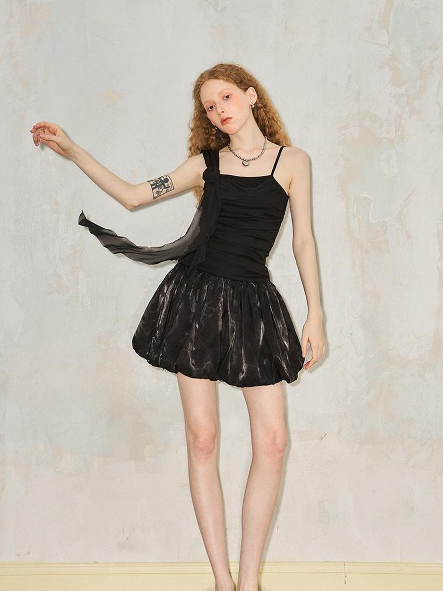 DIDDI MODA Floral Rose Strapless A Line Mini Dress