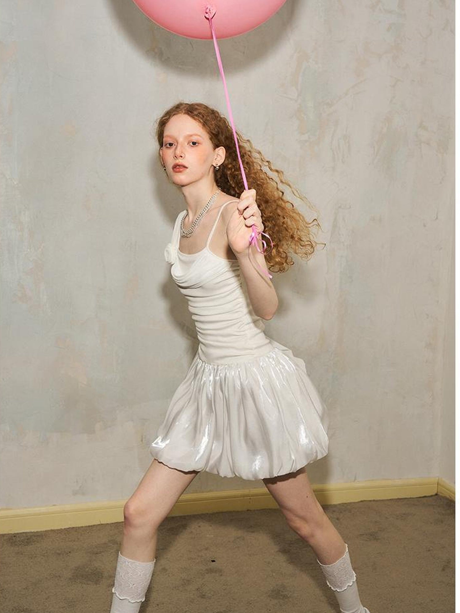 DIDDI MODA Floral Rose Strapless A Line Mini Dress