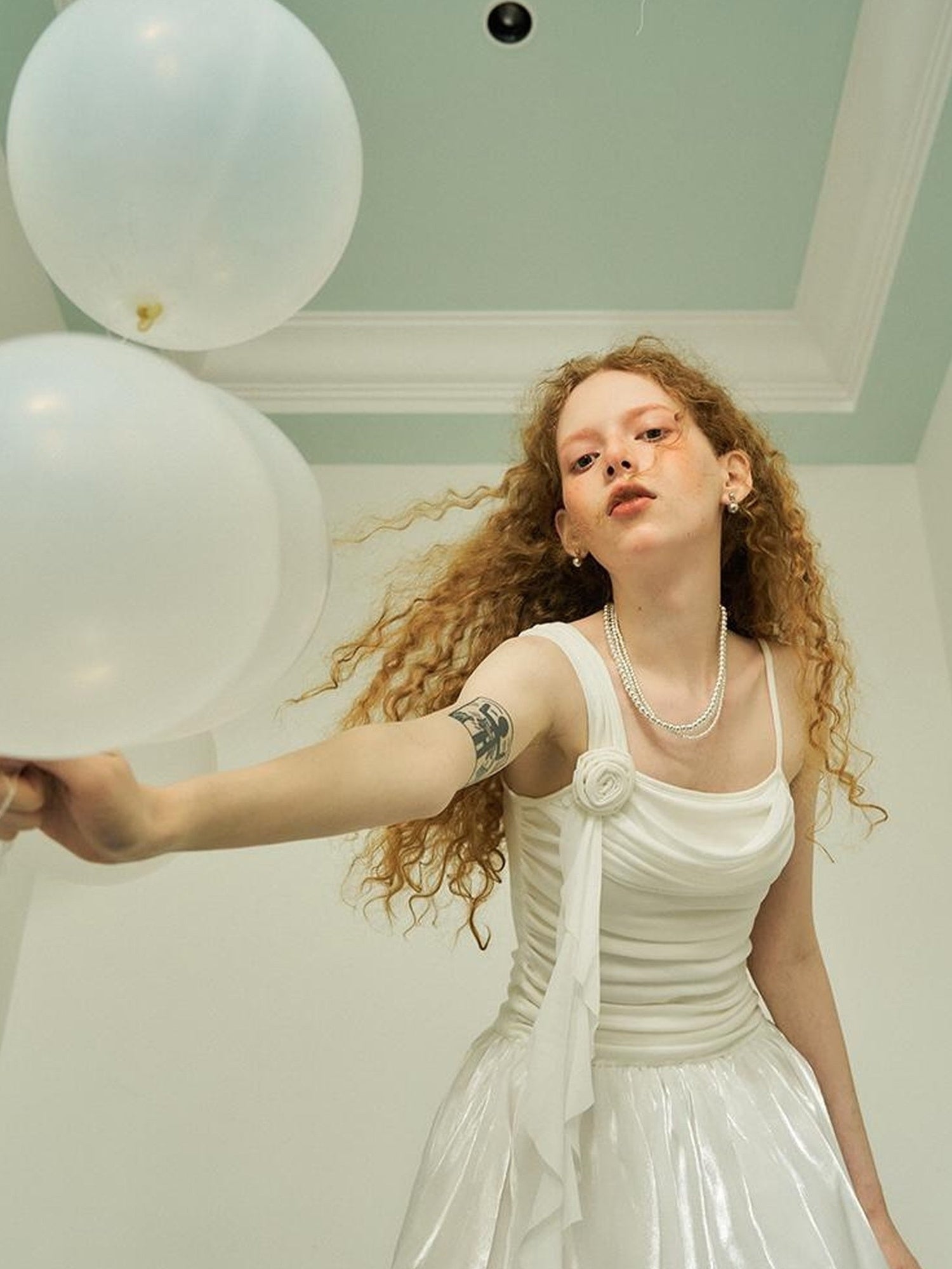 DIDDI MODA Floral Rose Strapless A Line Mini Dress