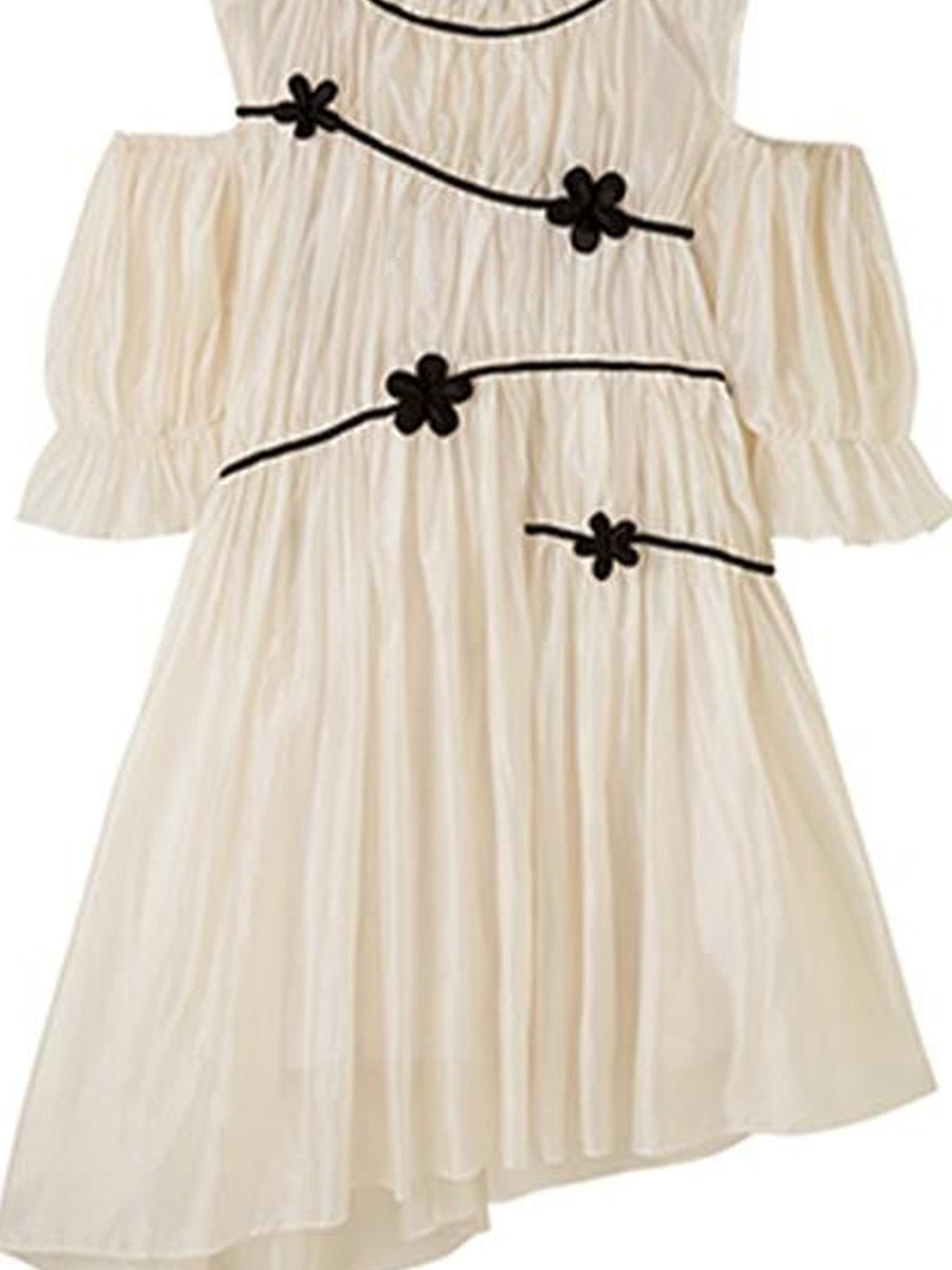 DIDDI MODA Floral Shoulder Bubble Dress