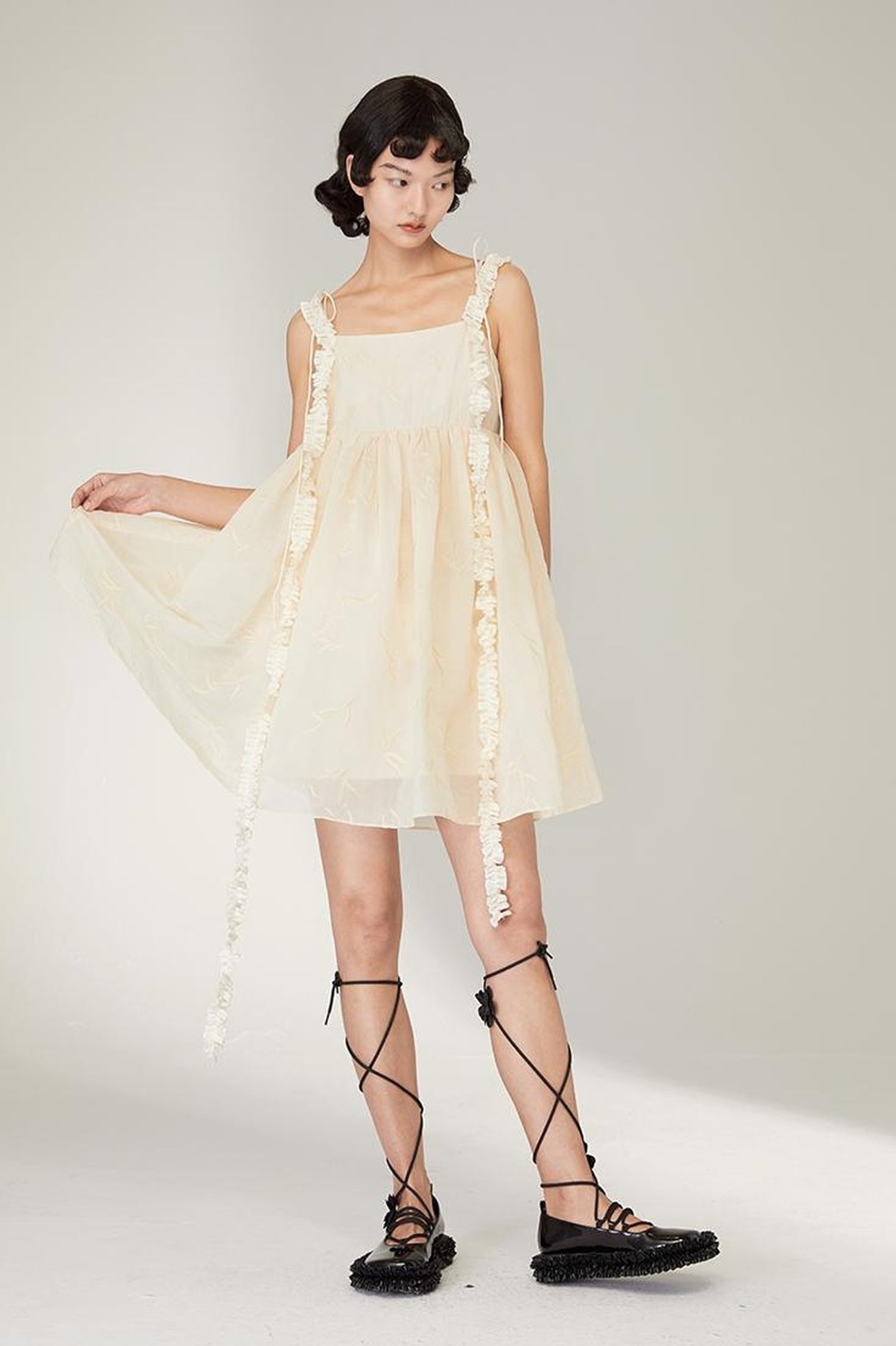 DIDDI MODA Floral Strap Sweetheart Sundress