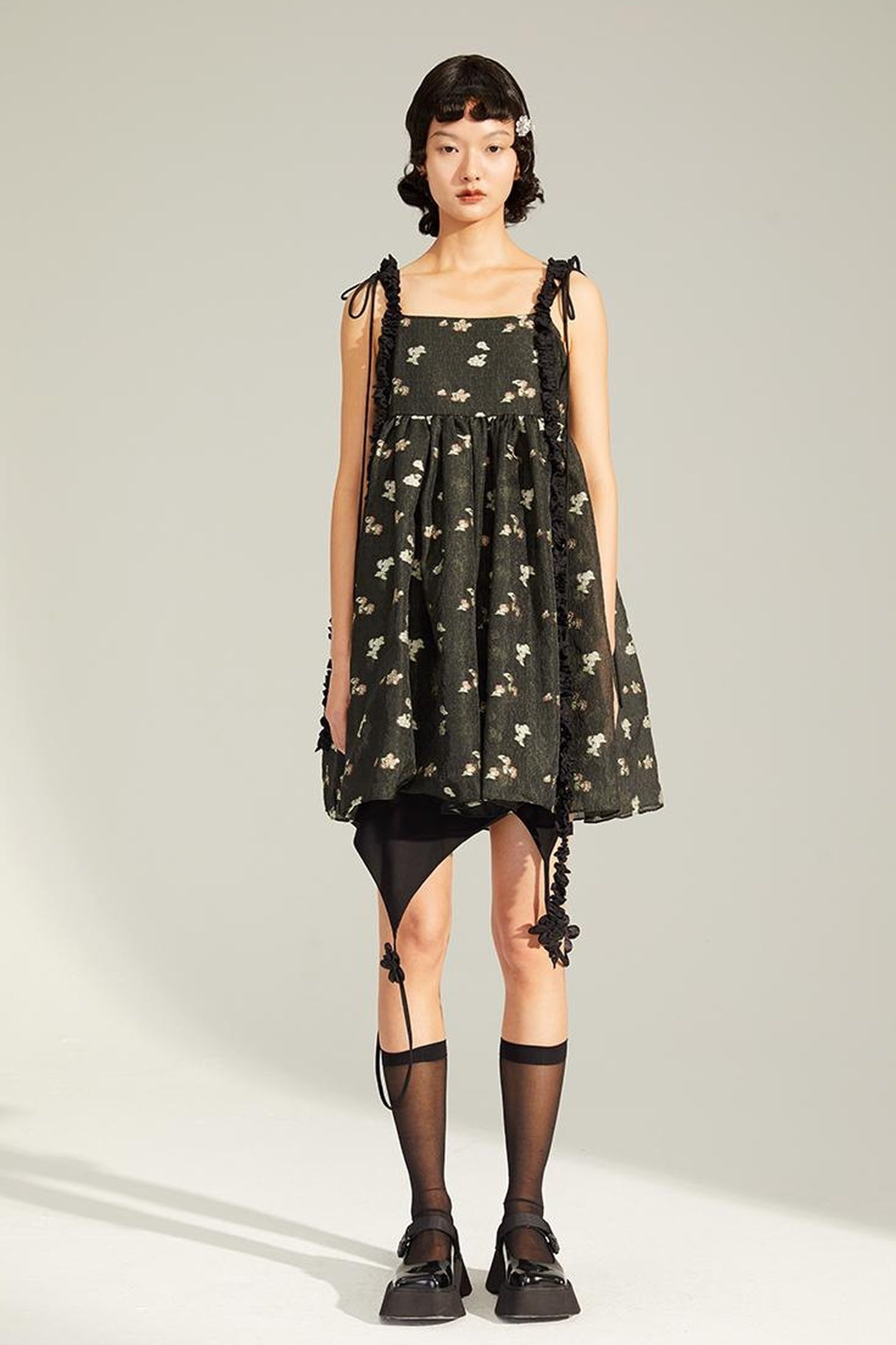 DIDDI MODA Floral Strap Sweetheart Sundress