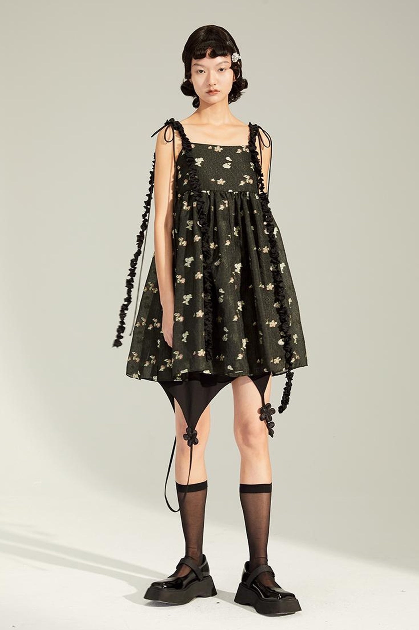 DIDDI MODA Floral Strap Sweetheart Sundress