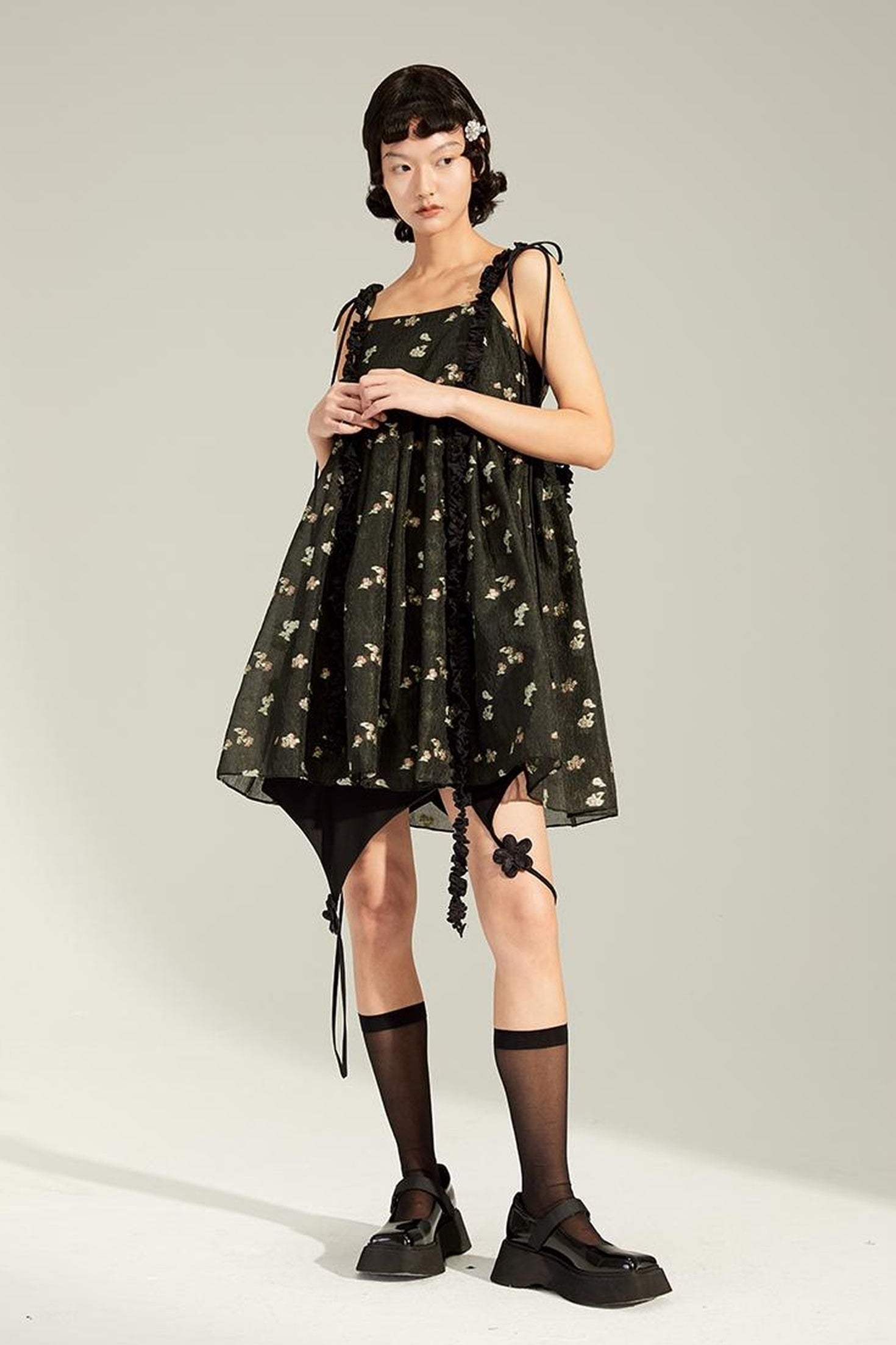 DIDDI MODA Floral Strap Sweetheart Sundress