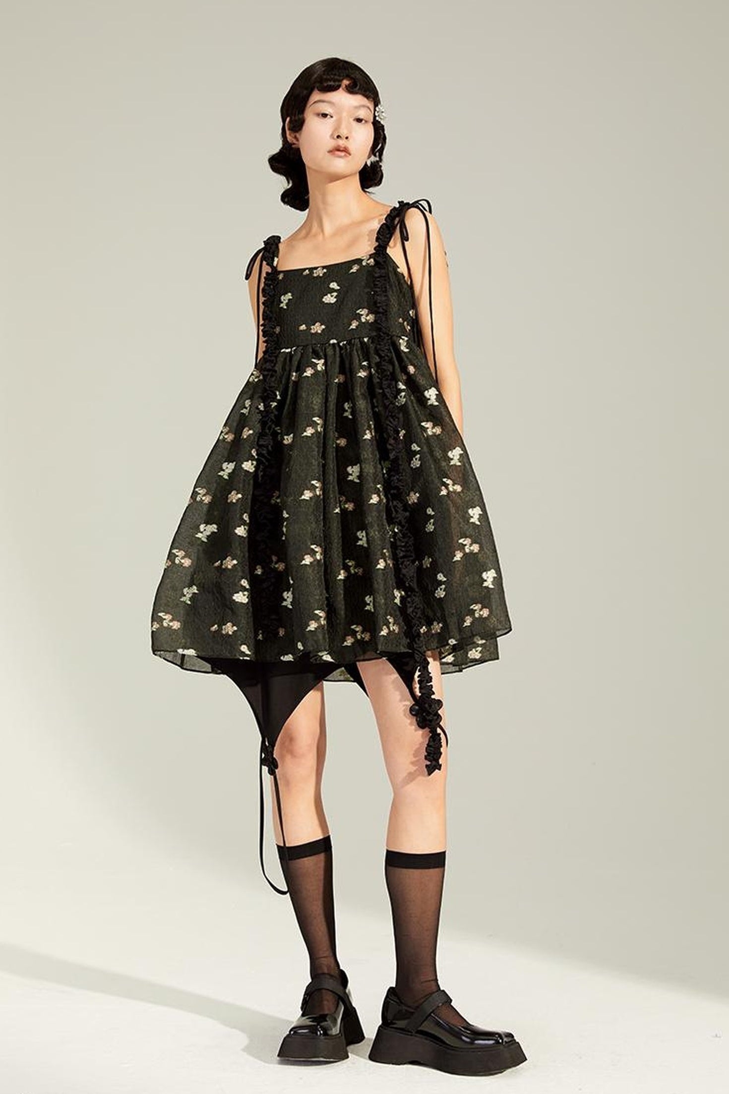 DIDDI MODA Floral Strap Sweetheart Sundress