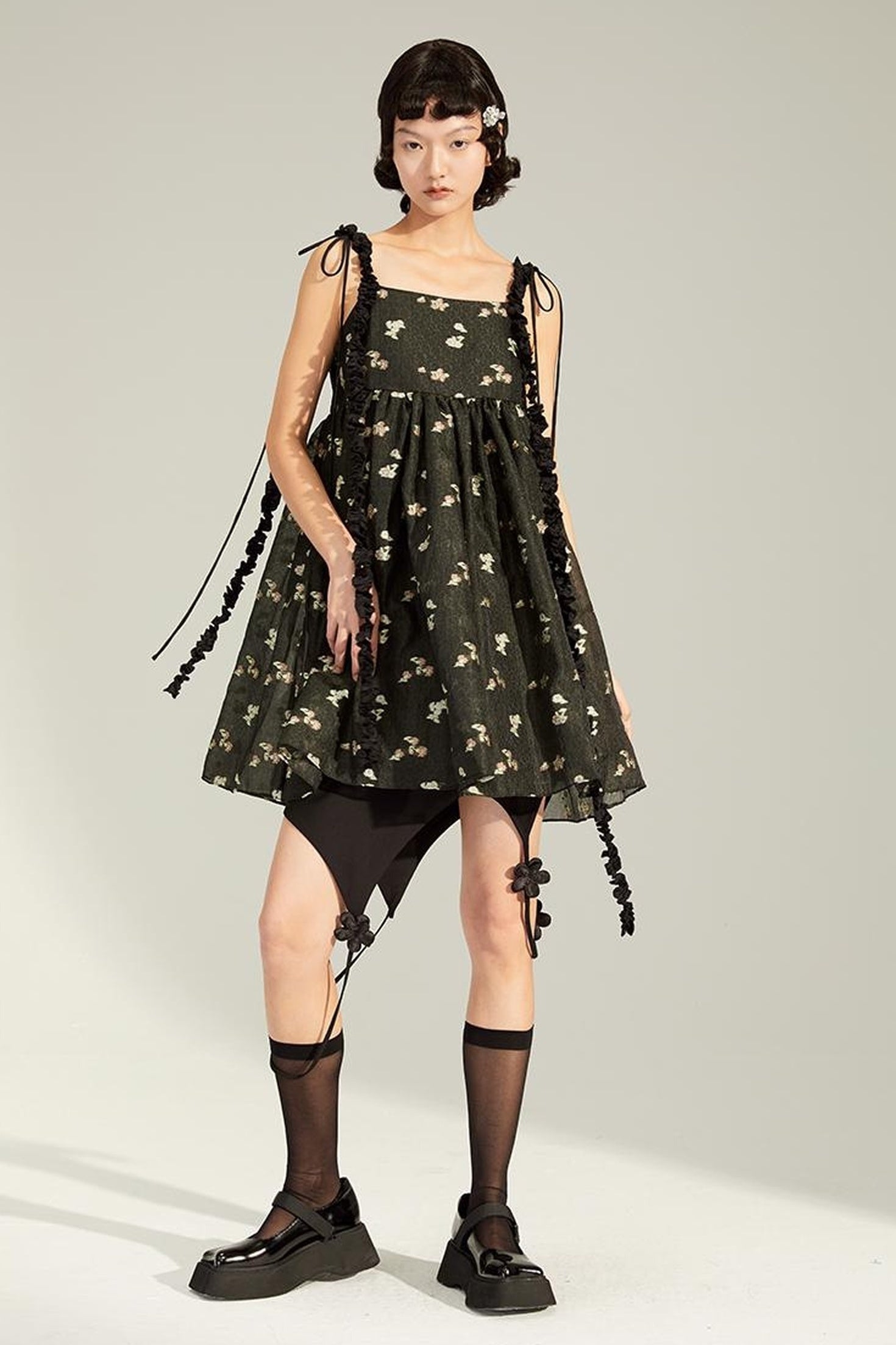 DIDDI MODA Floral Strap Sweetheart Sundress