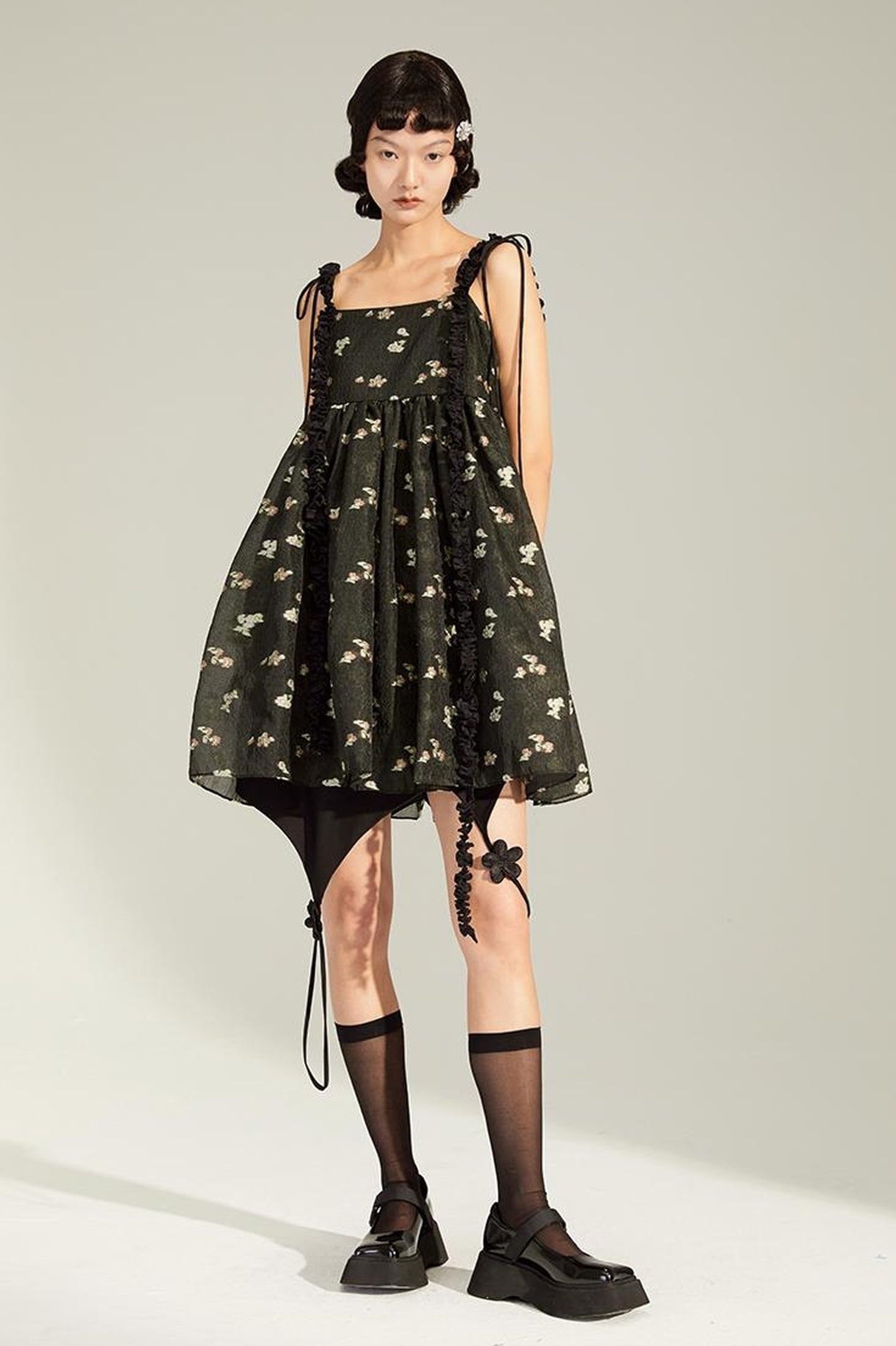 DIDDI MODA Floral Strap Sweetheart Sundress