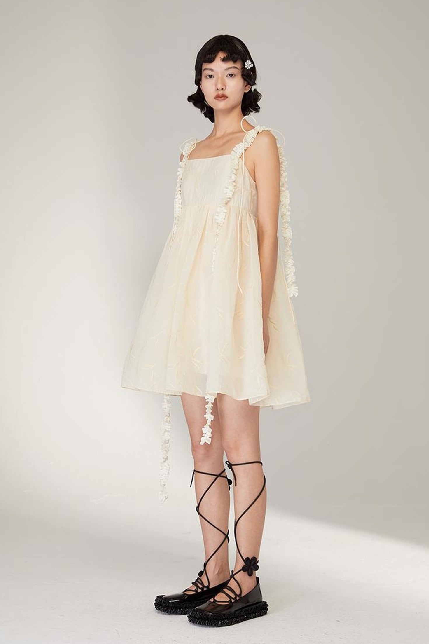 DIDDI MODA Floral Strap Sweetheart Sundress