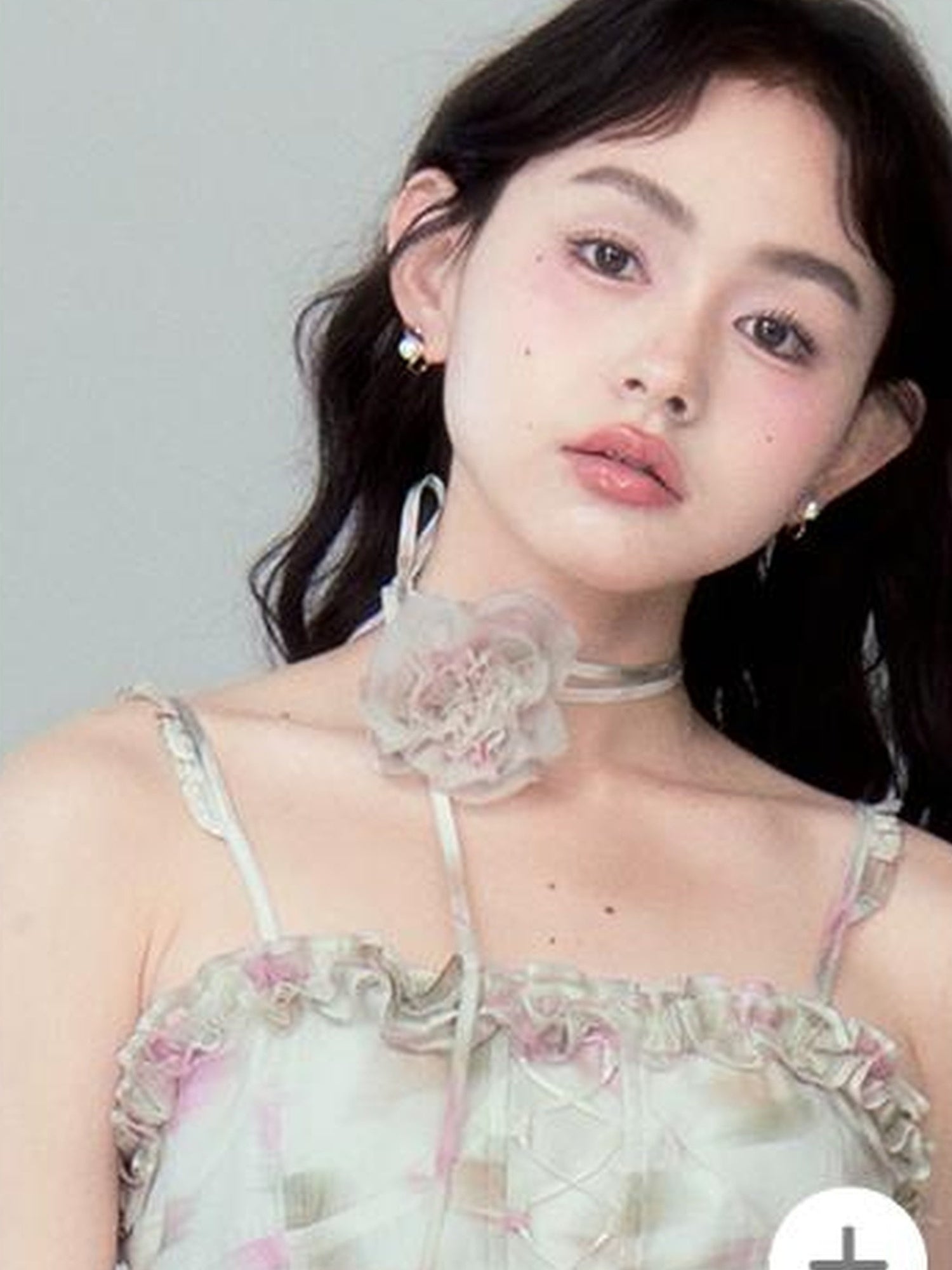 DIDDI MODA Floral Strapless Sundress With Detachable Bloom Choker