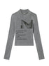 Bauhaus Lyric Print Merino Turtleneck Tee
