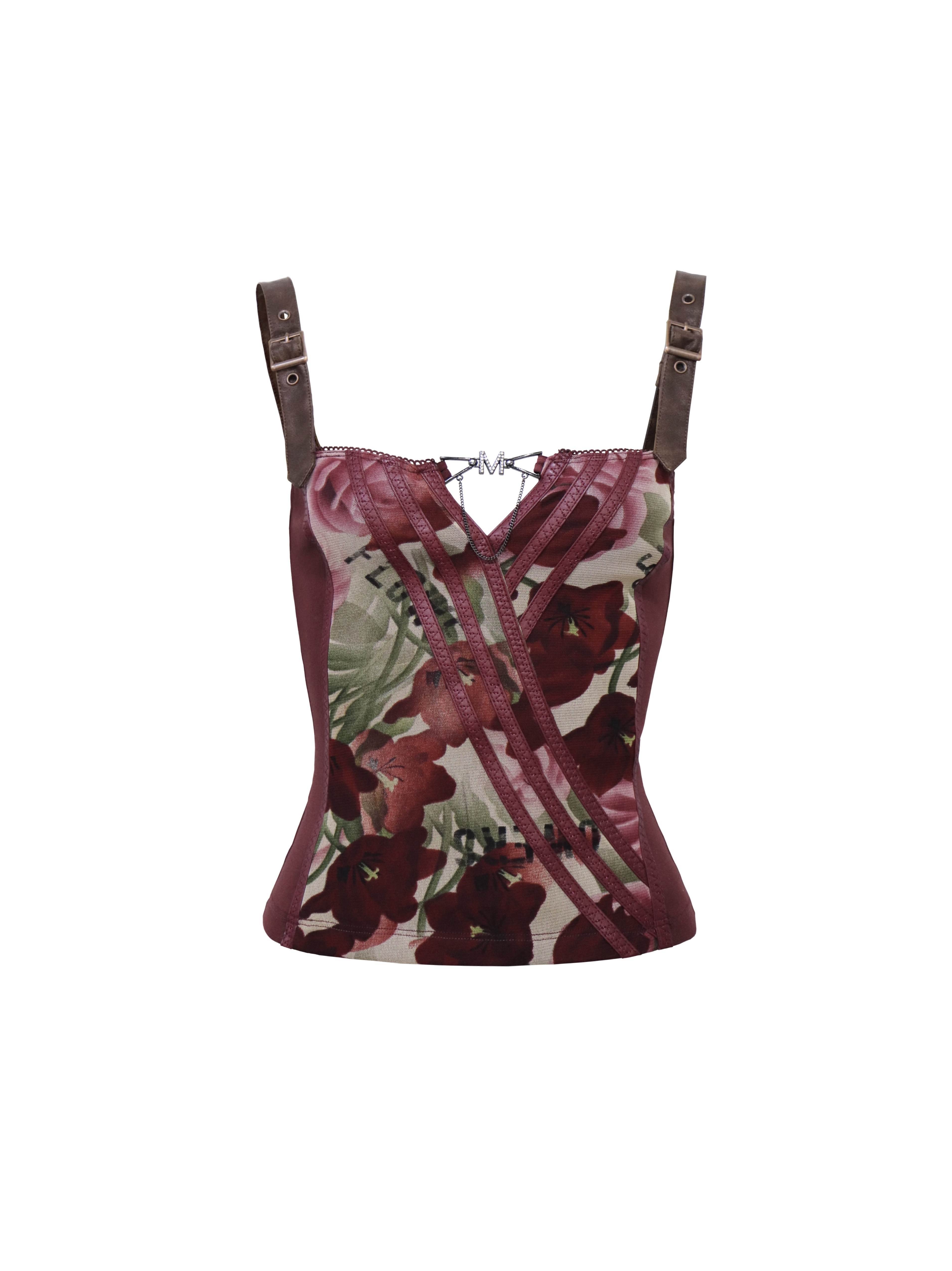 Flowers_Birds_Market_Wine_Red_Floral_Print_Leather_Splice_Zip_Slim_Fit_Women&