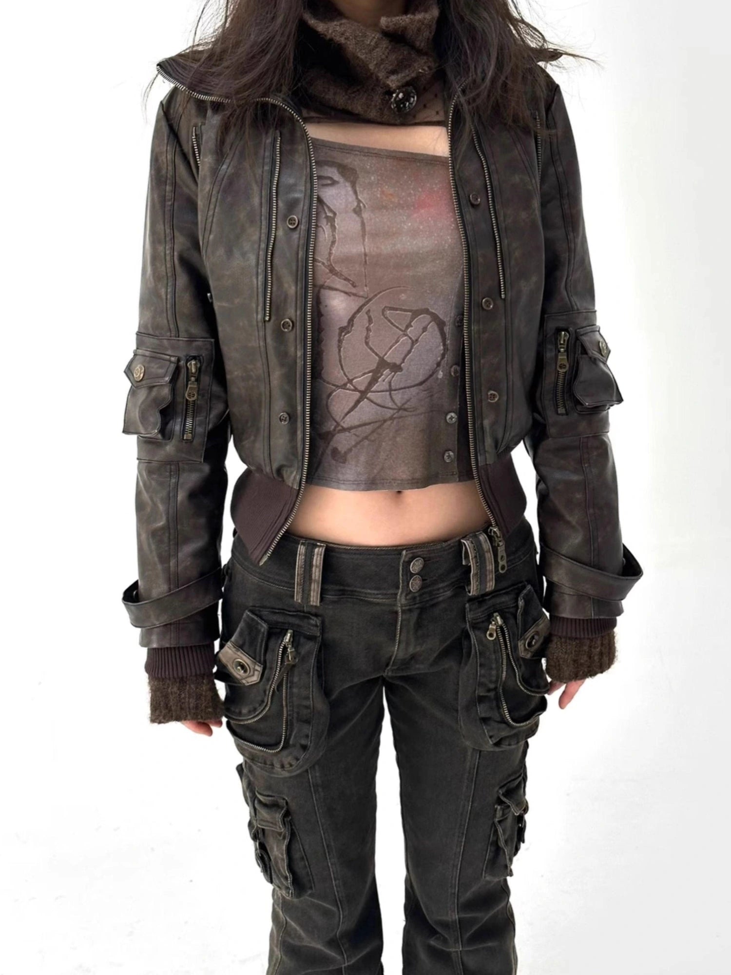 Detachable Eco Fur Windproof Short Jacket