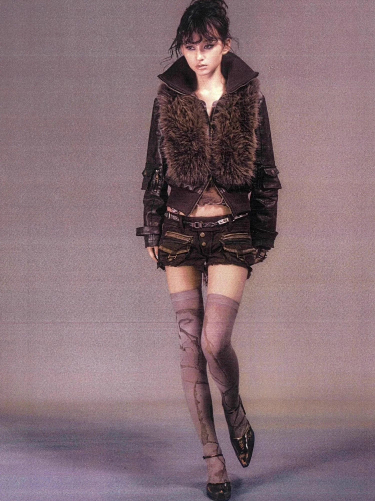 Detachable Eco Fur Windproof Short Jacket