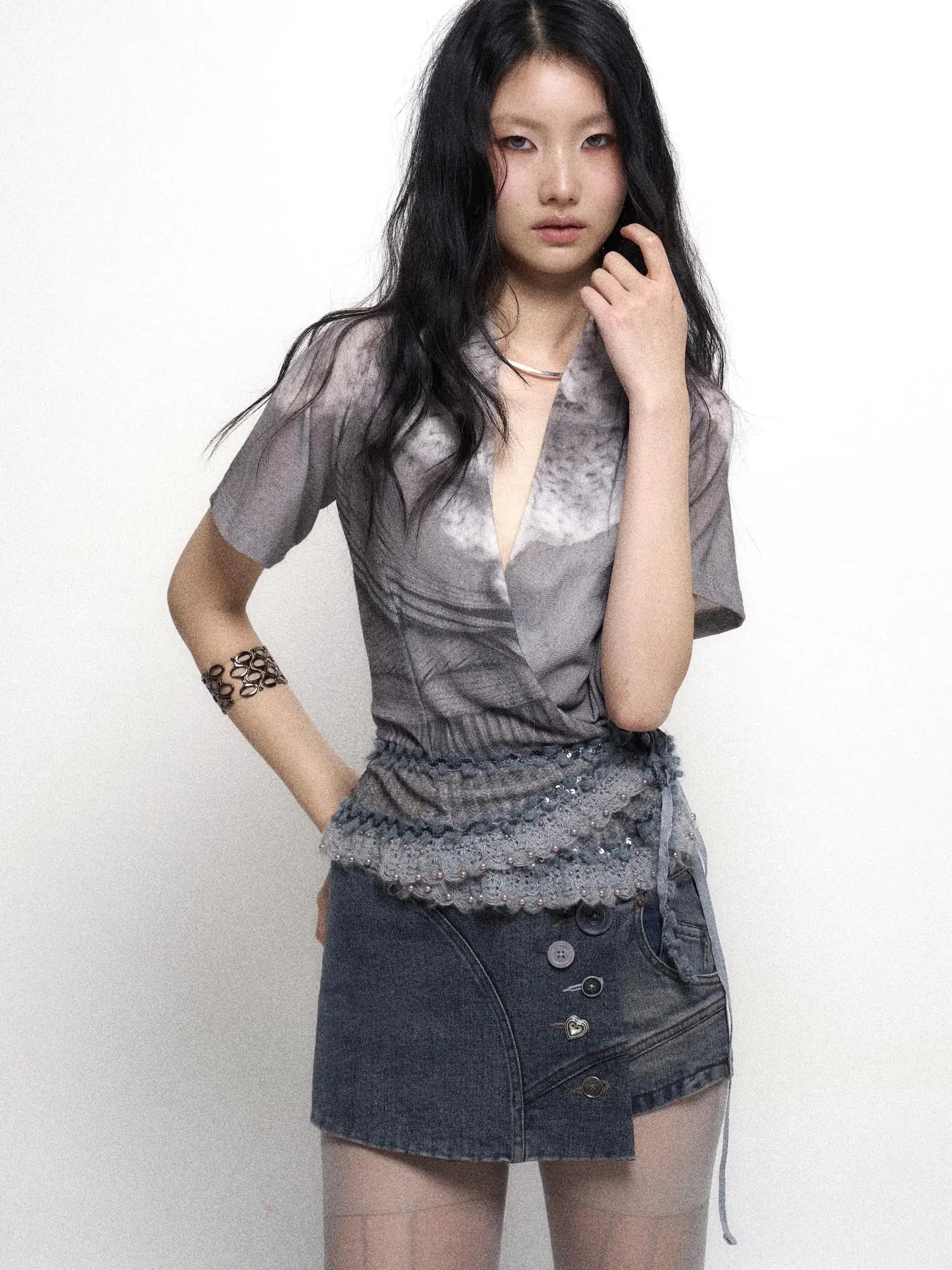 Detachable Faux Fur Collar Knit Cardigan