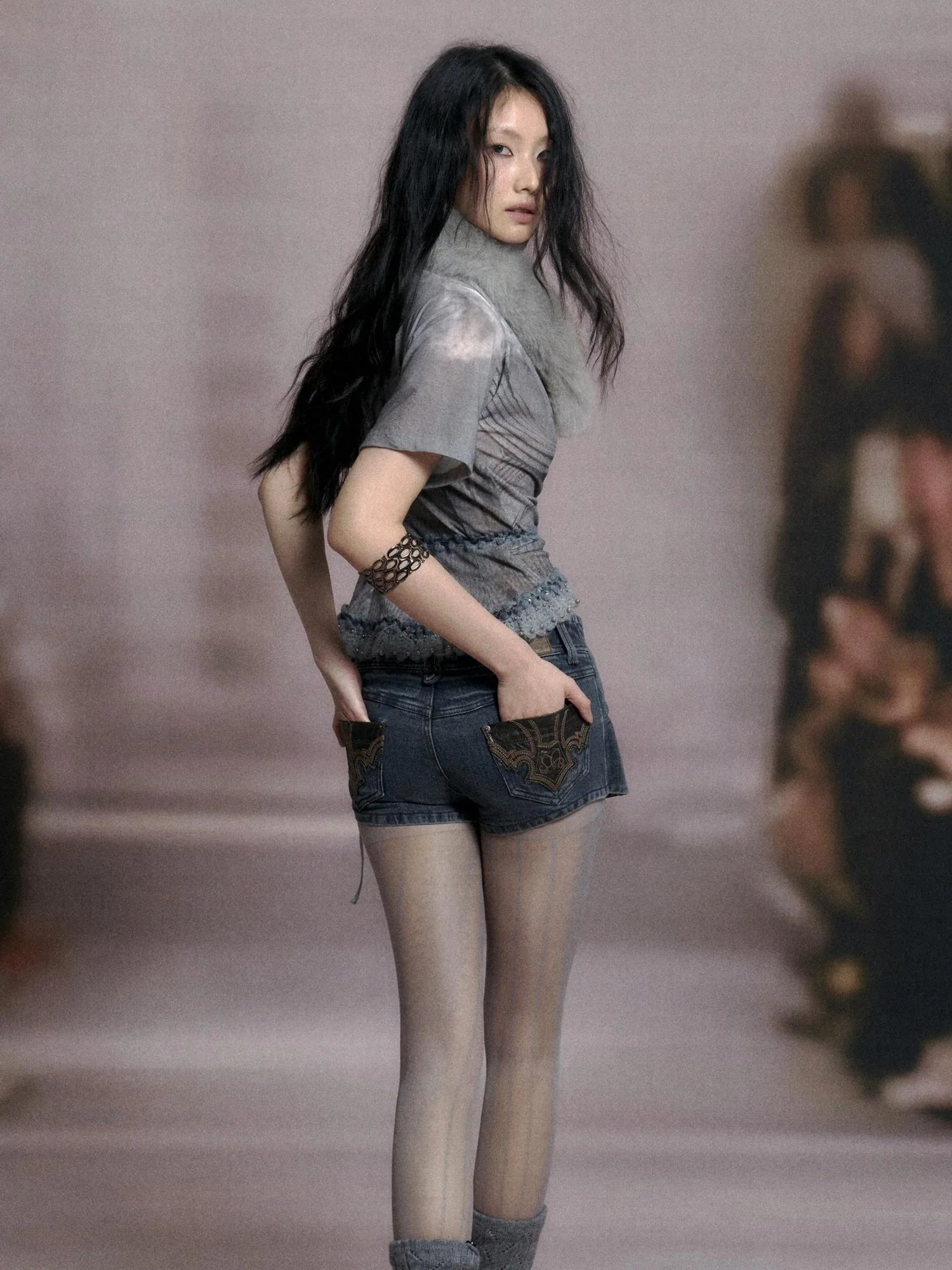 Detachable Faux Fur Collar Knit Cardigan