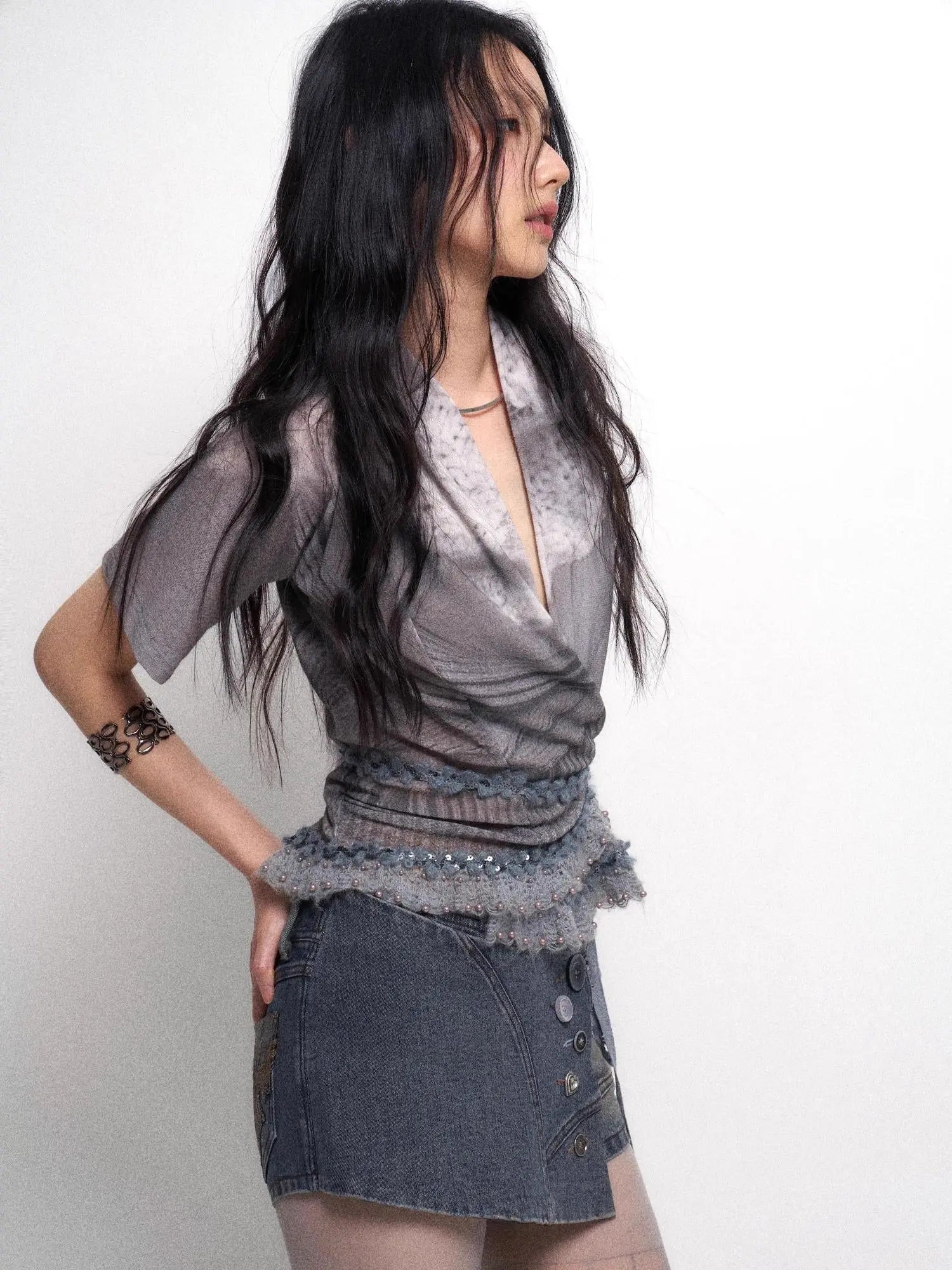 Detachable Faux Fur Collar Knit Cardigan