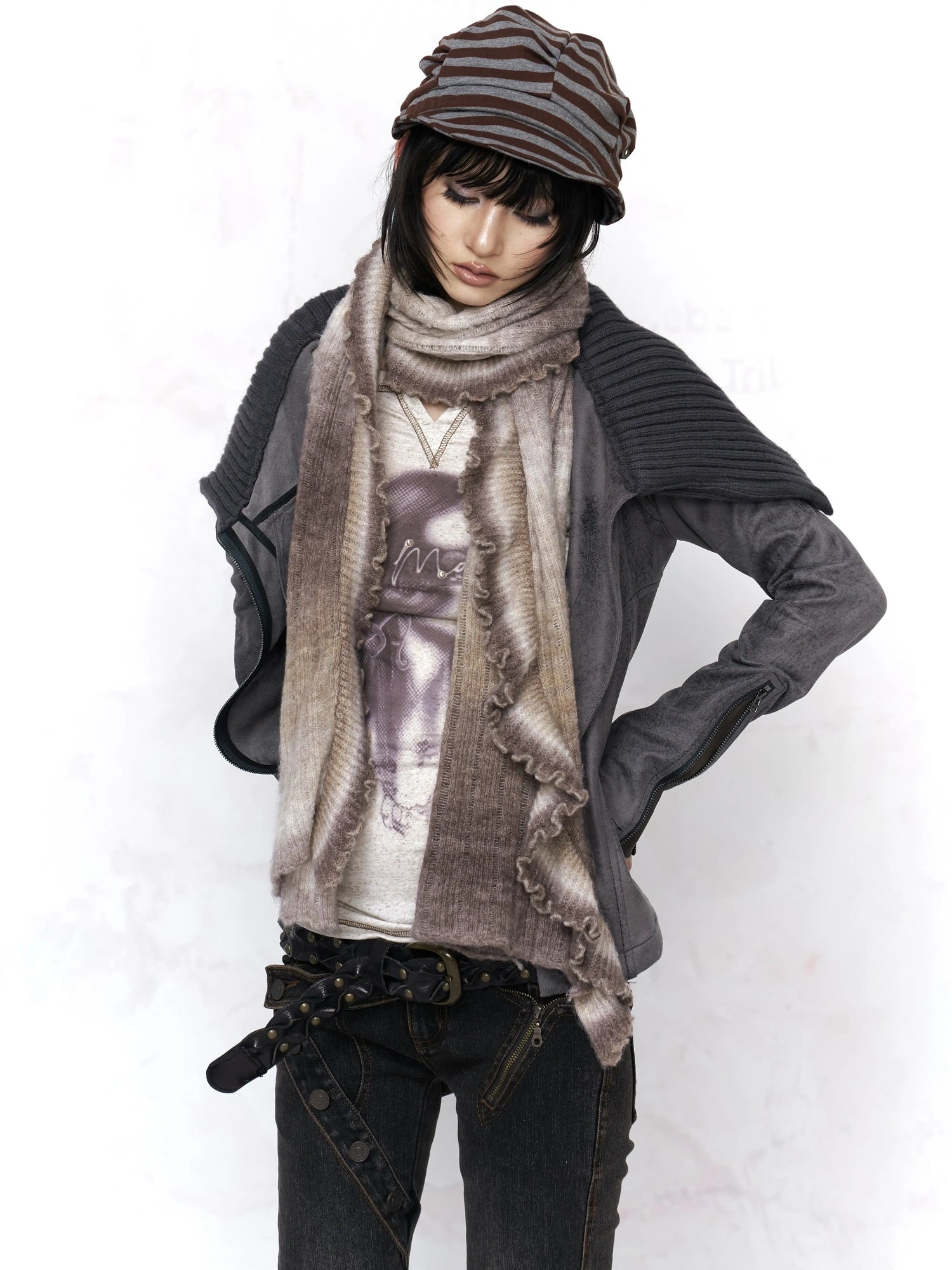 Flowers birds Market Embossed Faux Leather Slim Fit Zip Front Turn Down Collar Vintage Womens Jacket