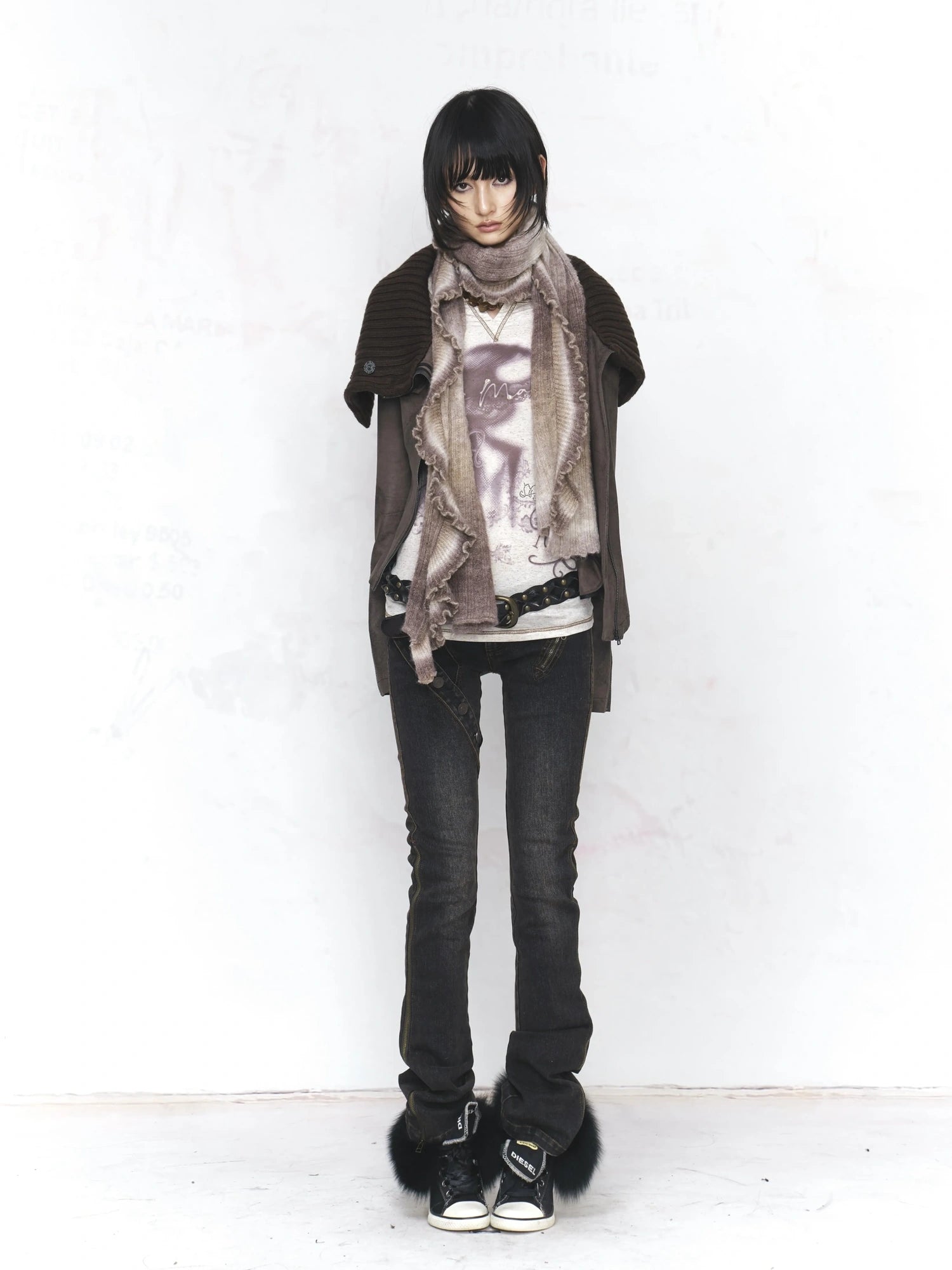 Flowers birds Market Embossed Faux Leather Slim Fit Zip Front Turn Down Collar Vintage Womens Jacket