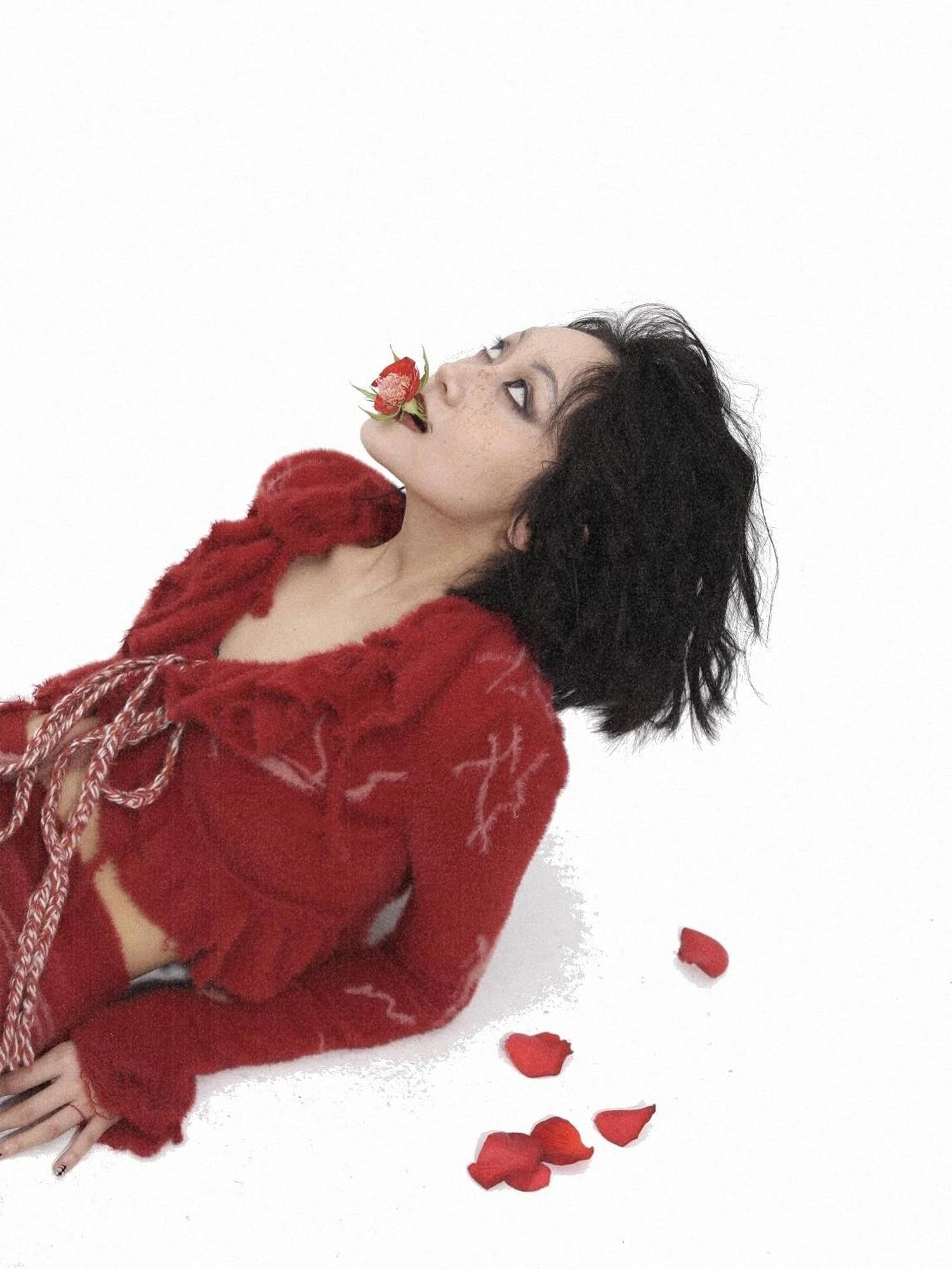 Hand Painted Intarsia Knit Cardigan