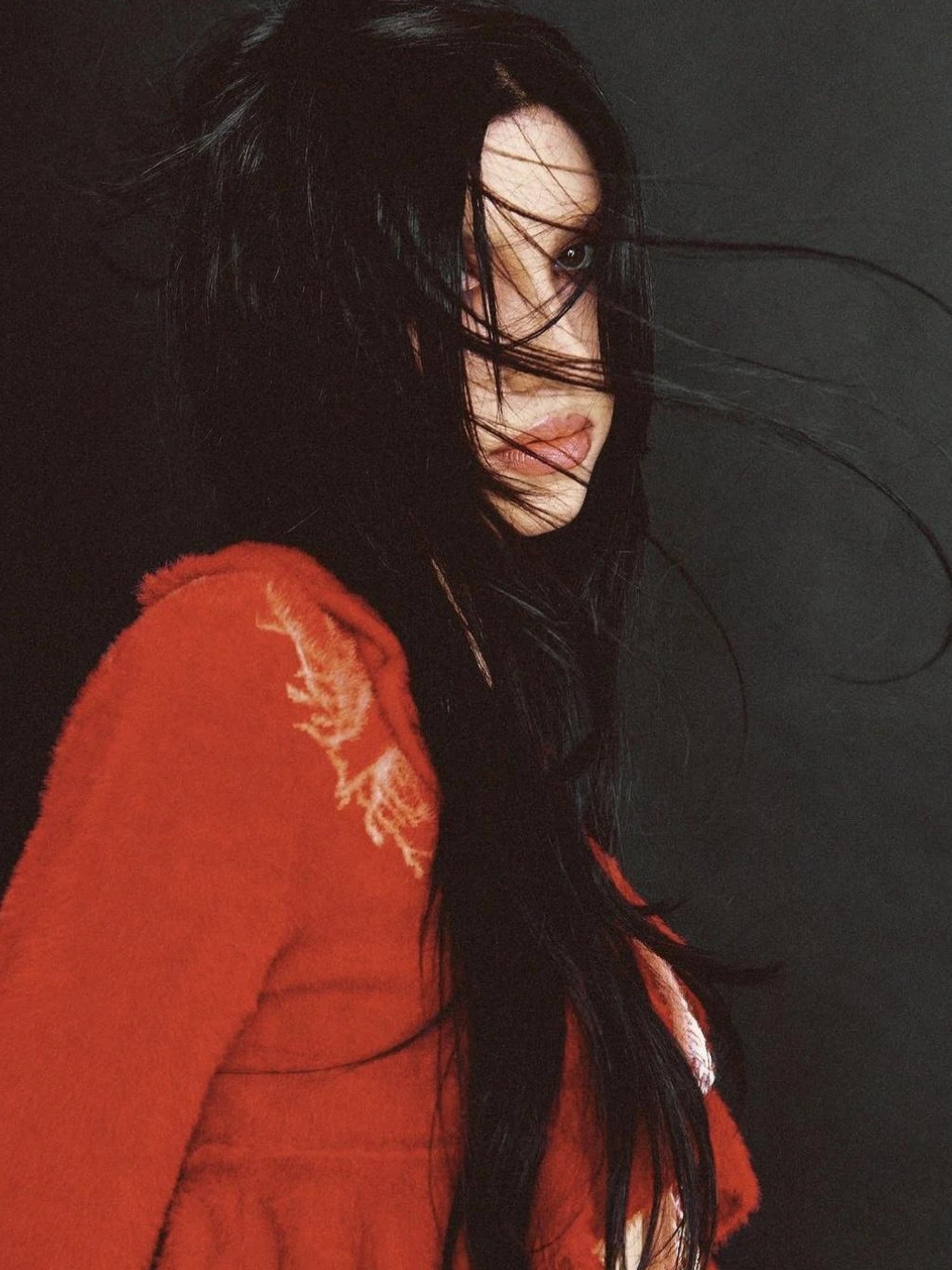 Hand Painted Intarsia Knit Cardigan