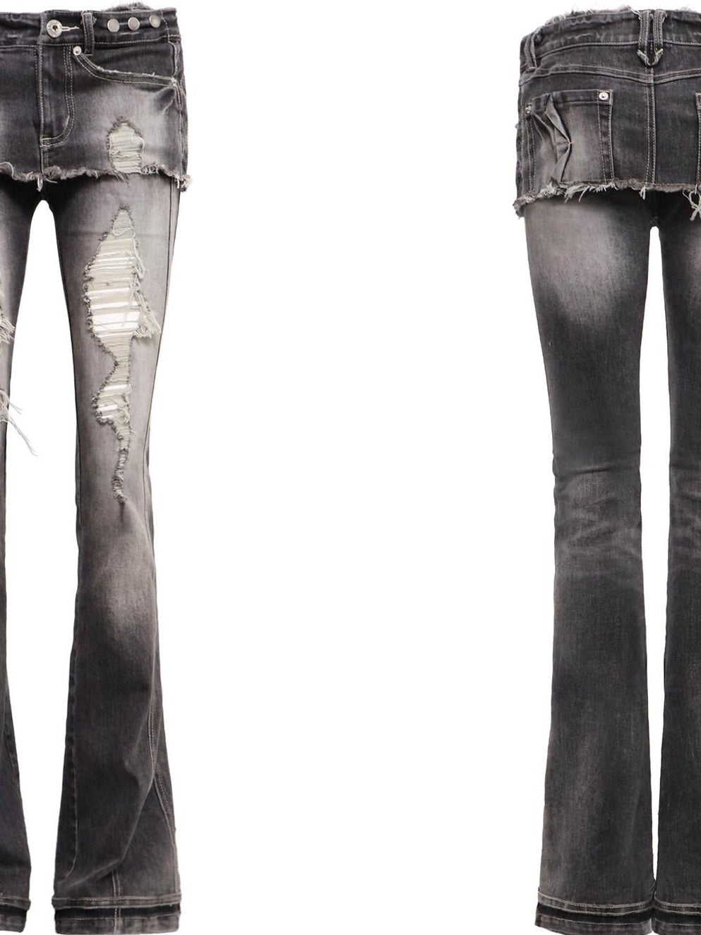 Flowers birds Market High Waist Washed Ripped Micro Stretch Casual Button Fly Women Denim Slim Jeans