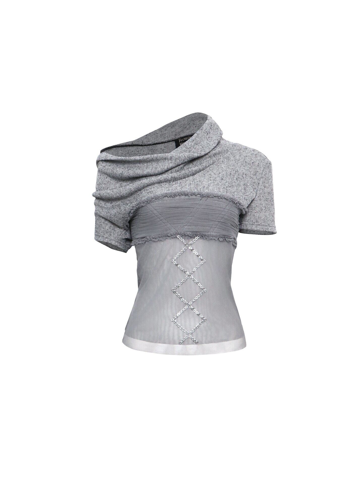Flowers_birds_Market_Pure_Cotton_Patchwork_One_Shoulder_Slim_Cropped_Women_Short_Sleeve_T-Shirts_MISSTT