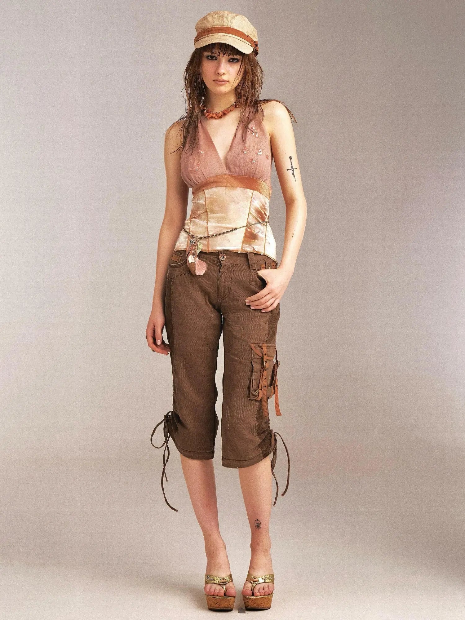 Velvet  Embroidered Beaded Slinky Summer Camisole Top