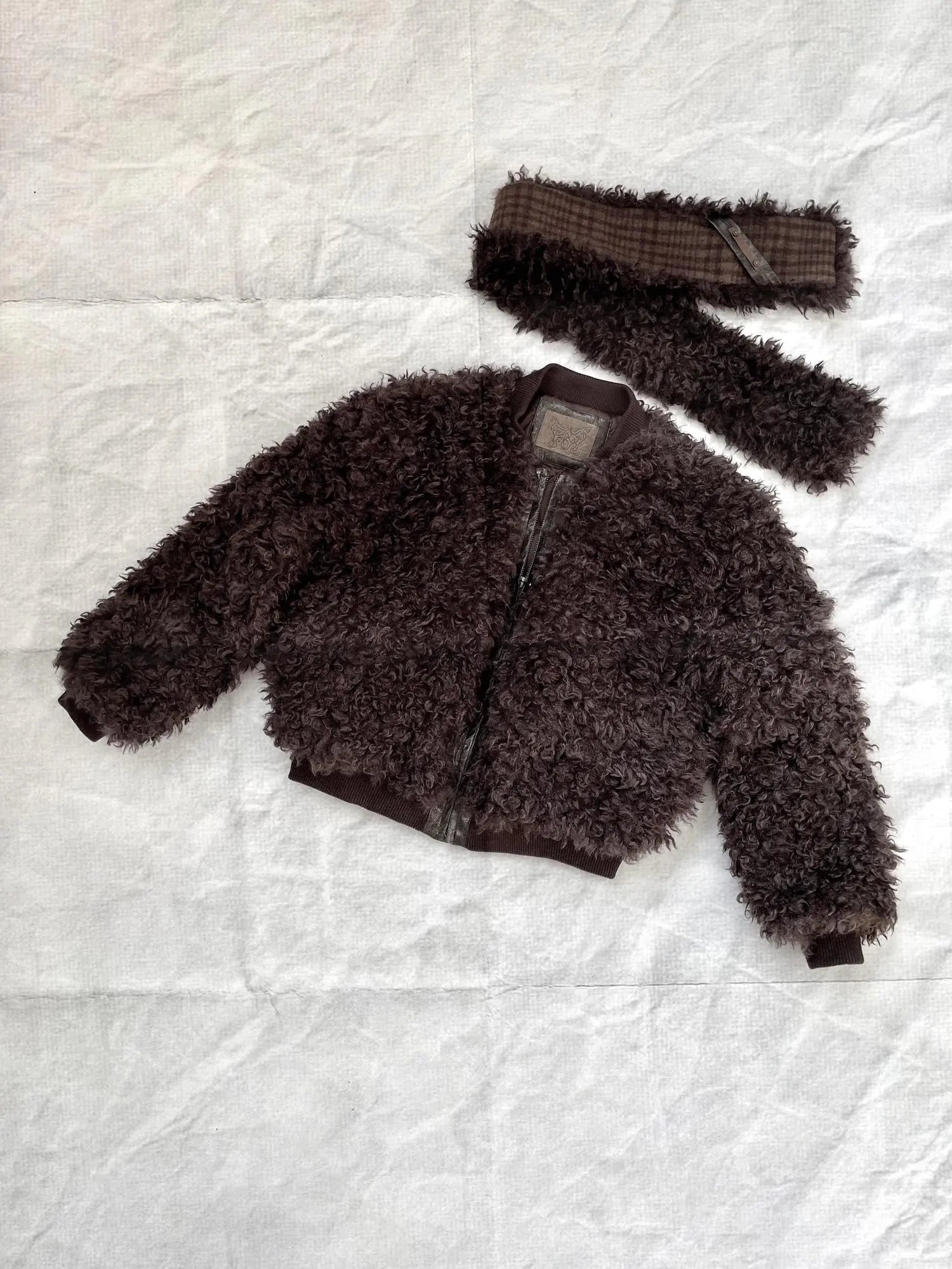 Warm Wool Blend Coat With Free Scarf